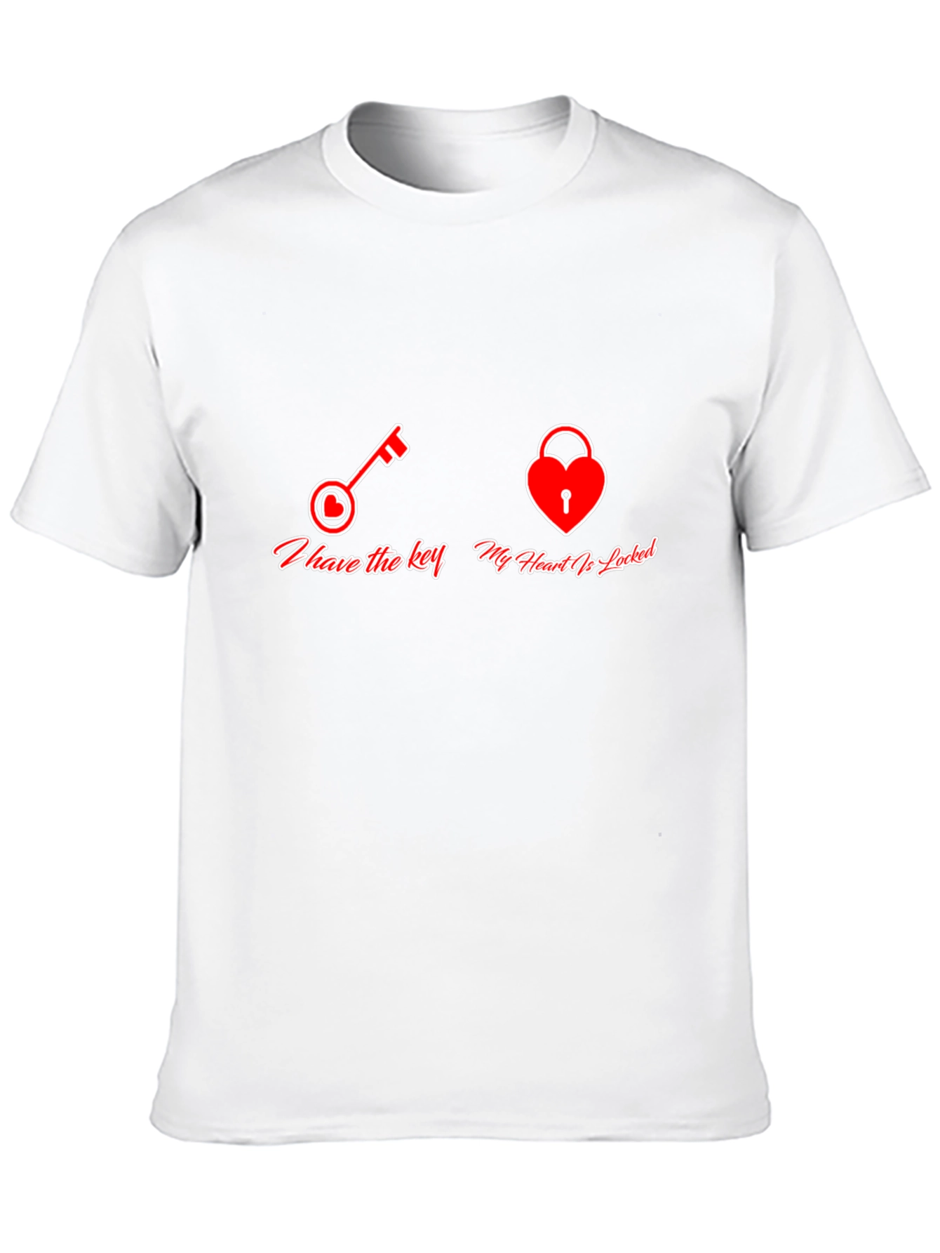 Black Key to My Heart Graphic T-Shirt - Unisex view 10