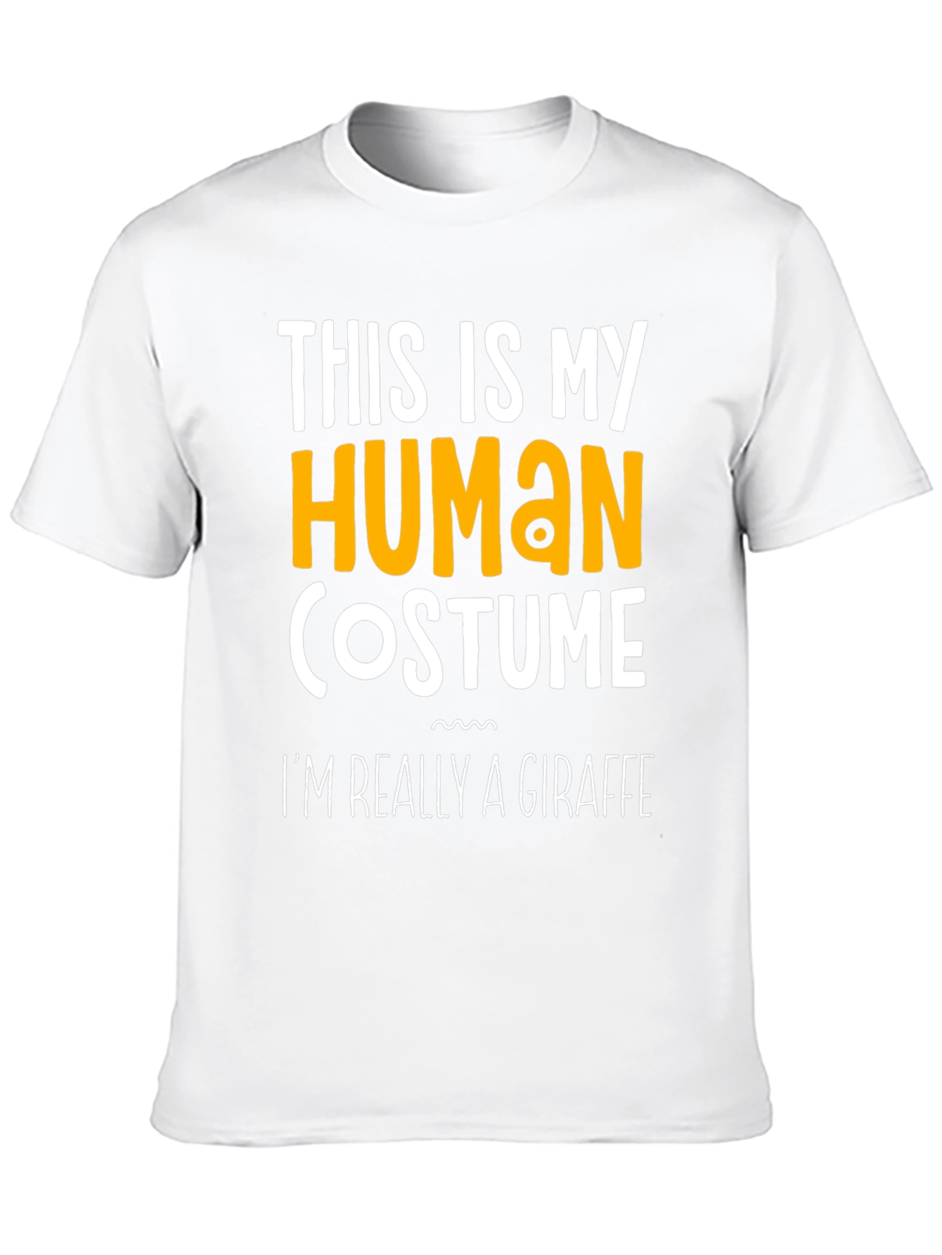 Black Funny Giraffe Costume T-Shirt - This Is My Human Costume view 10