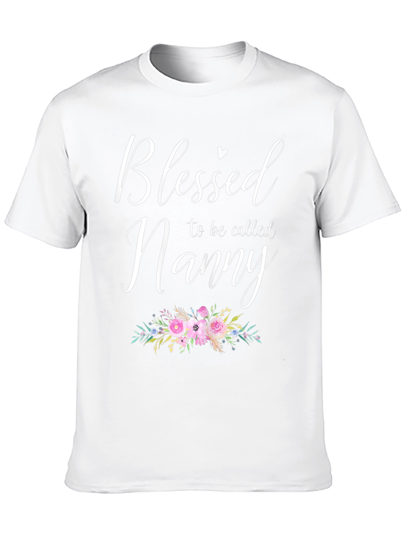 Black Blessed Nanny Graphic Tee - Floral Design view 10