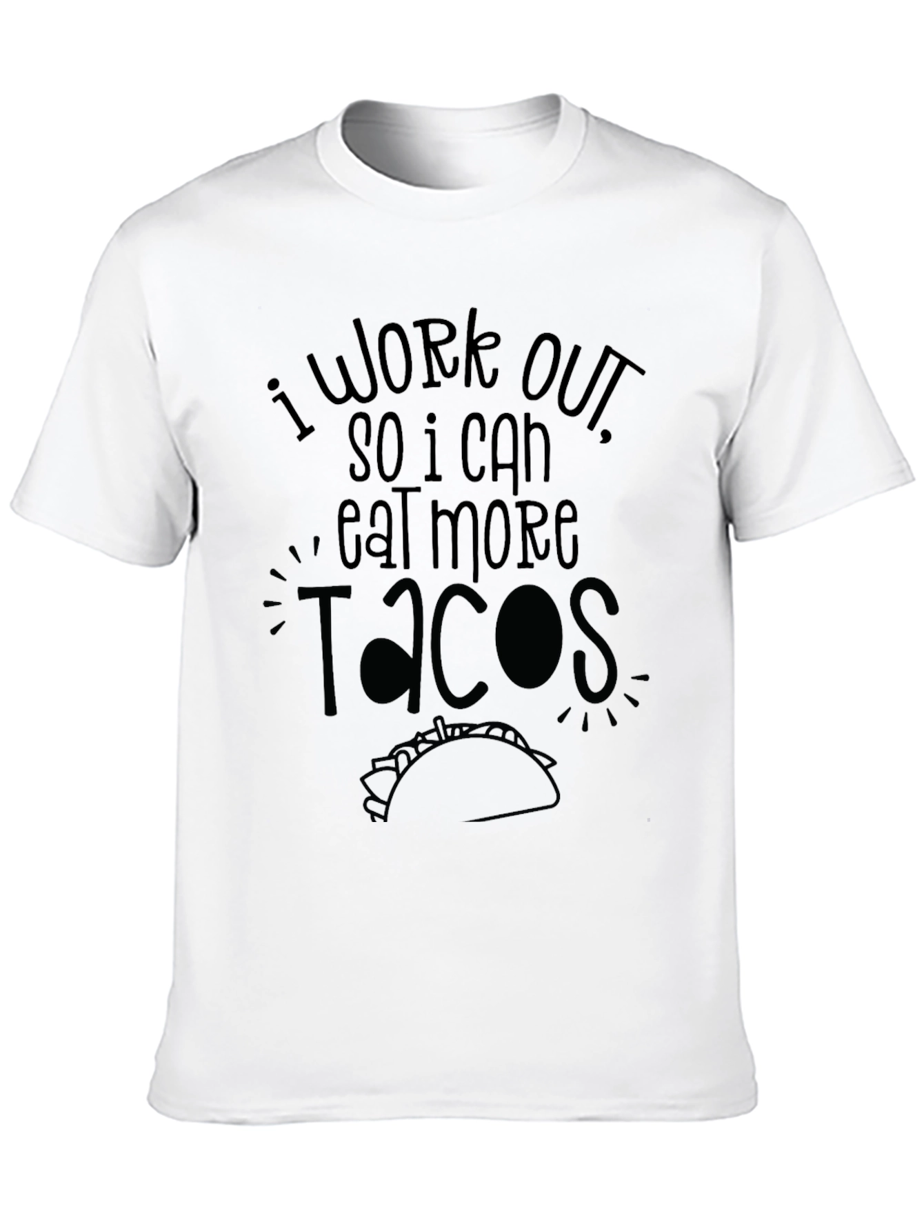 Black Funny Workout Taco T-Shirt view 10