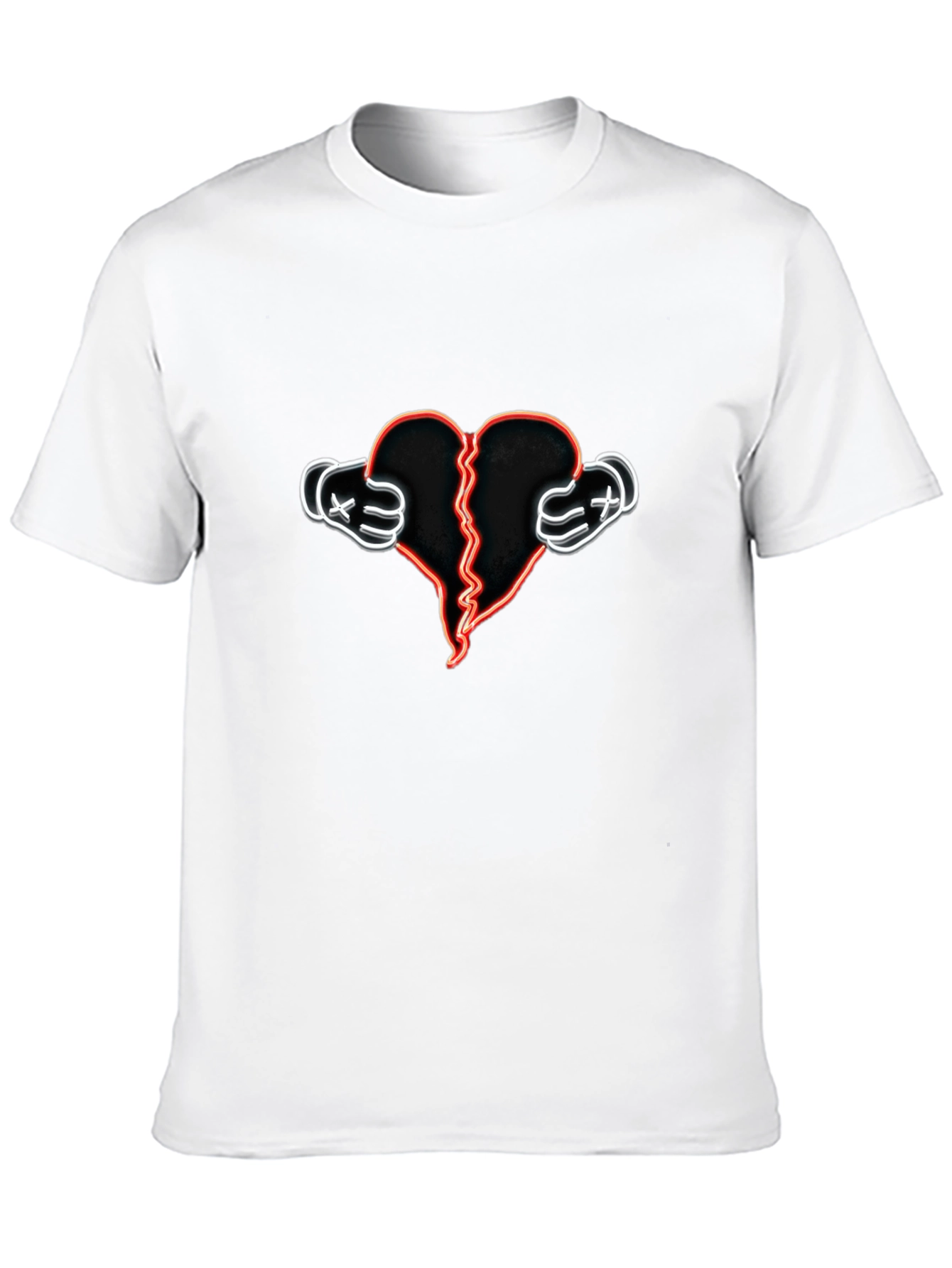 Black Broken Heart Graphic Tee view 10