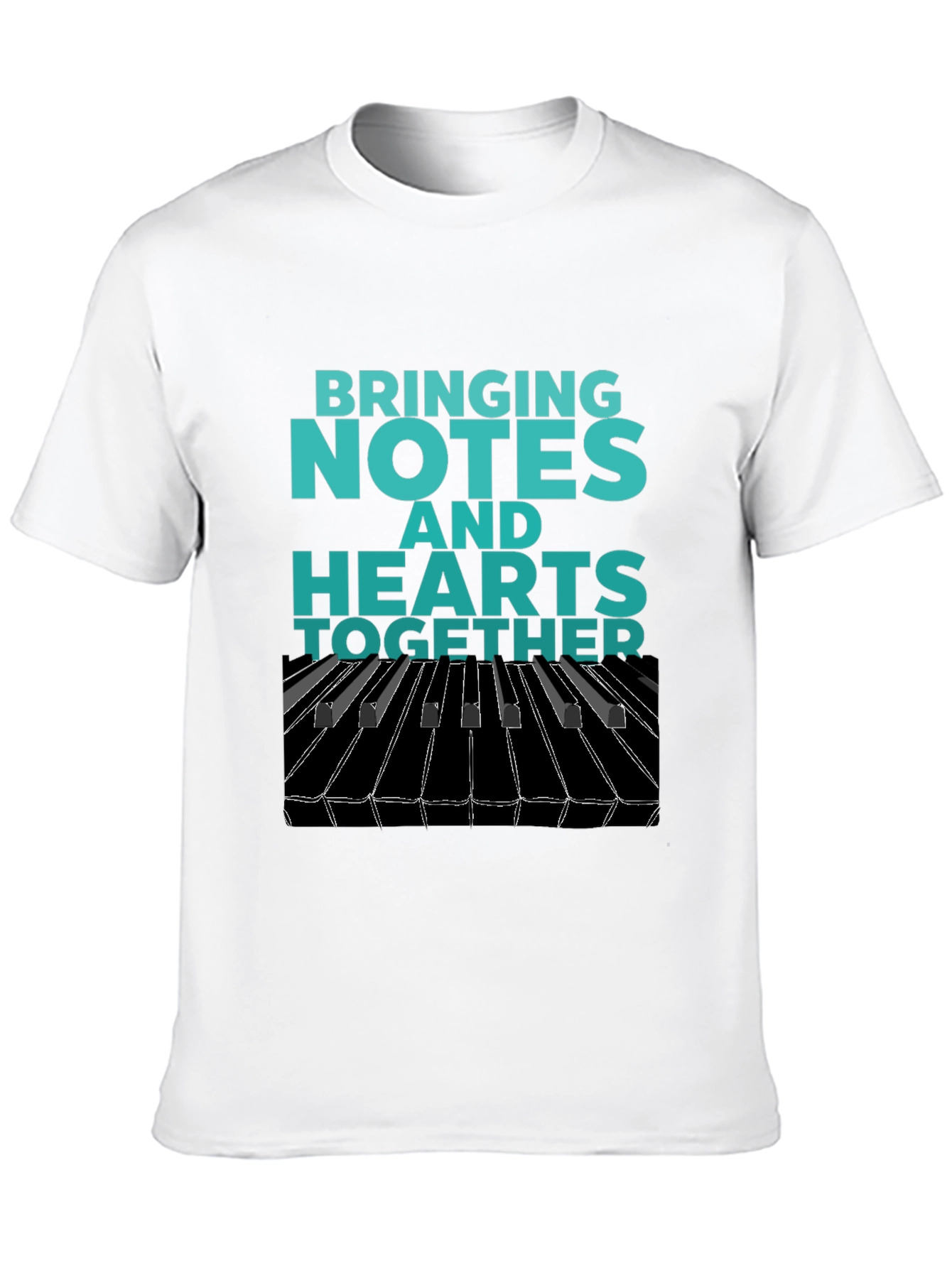 Black Music Lover's Tee: Notes & Hearts Together view 10