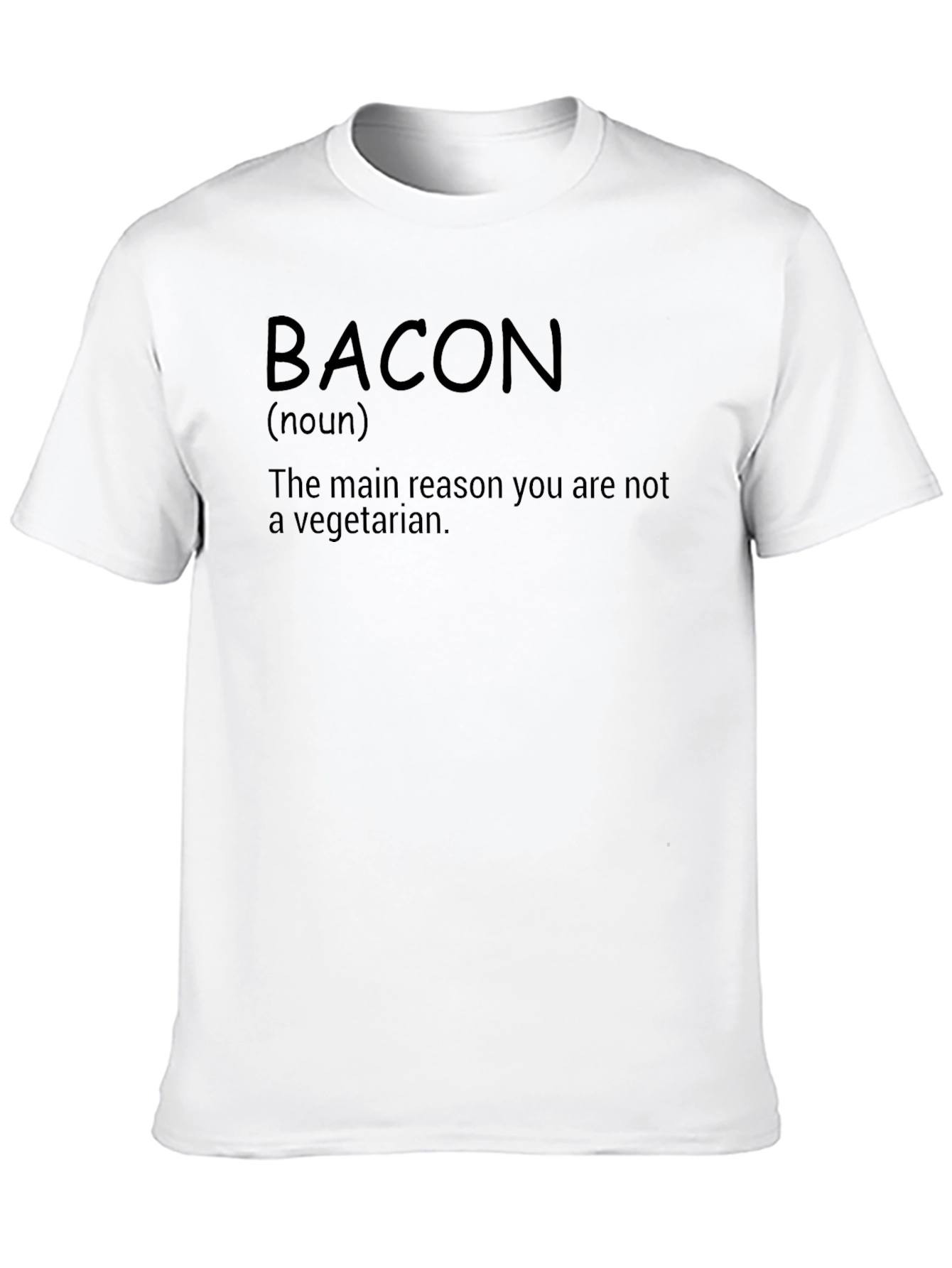 Black Bacon Definition Graphic T-Shirt - Funny Foodie Tee view 10