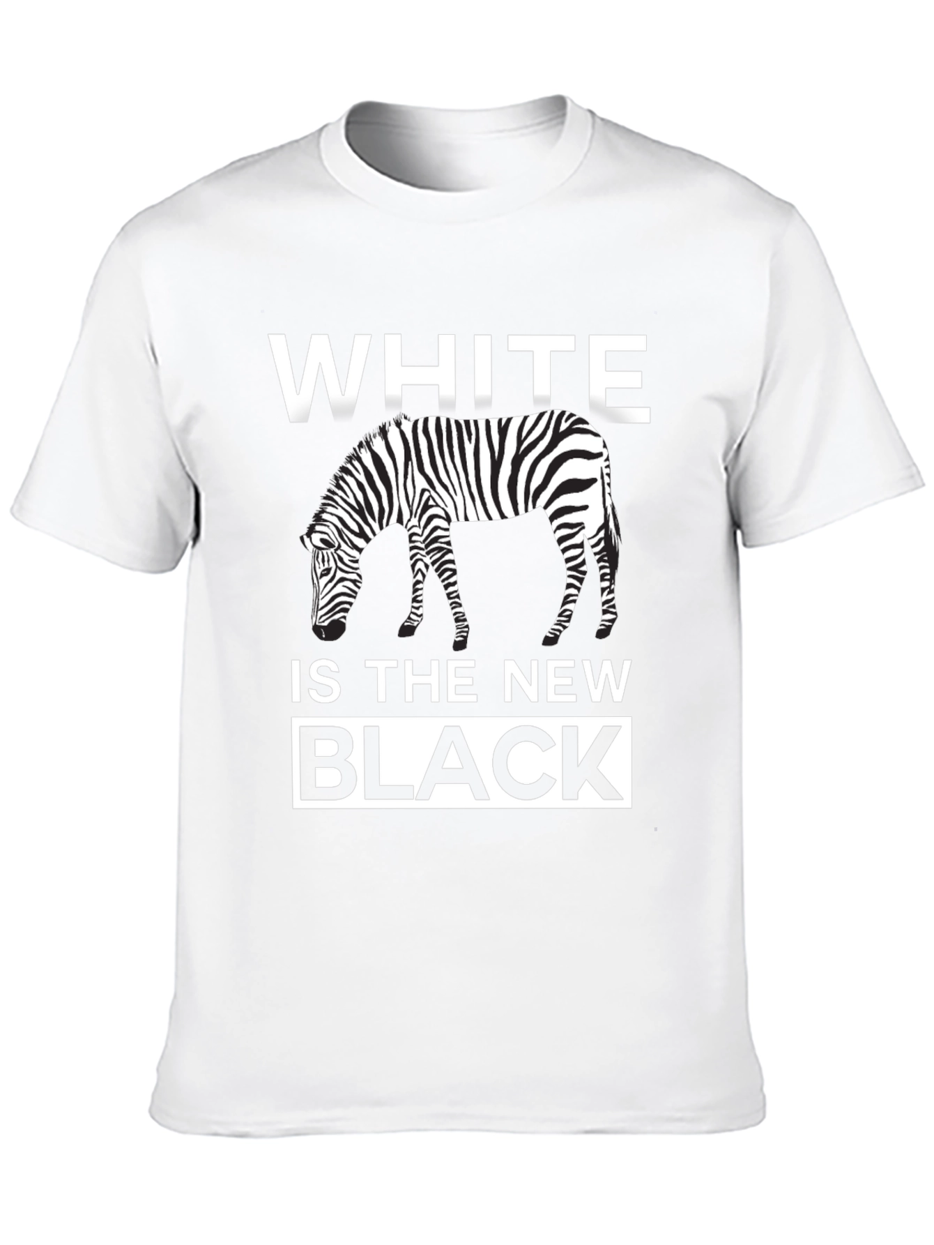 Black White Is The New Black Zebra Graphic T-Shirt view 10
