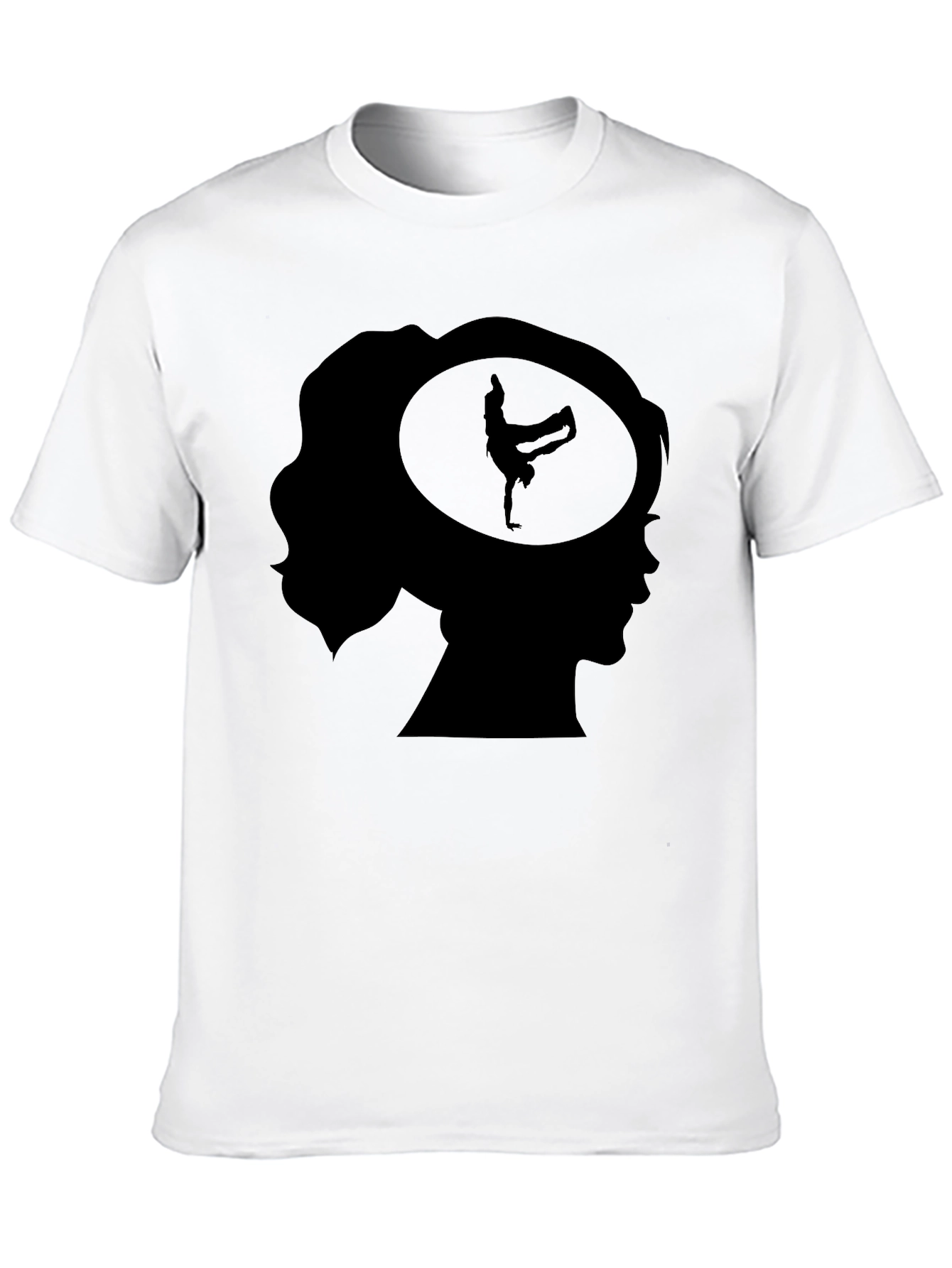 Black Breakdancer Mind T-Shirt - Black Graphic Tee view 10