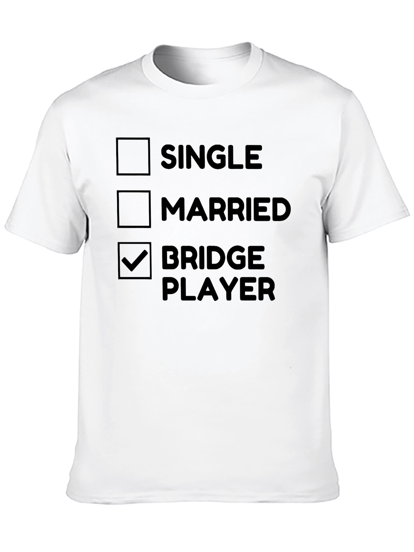 Black Funny Bridge Player T-Shirt view 10