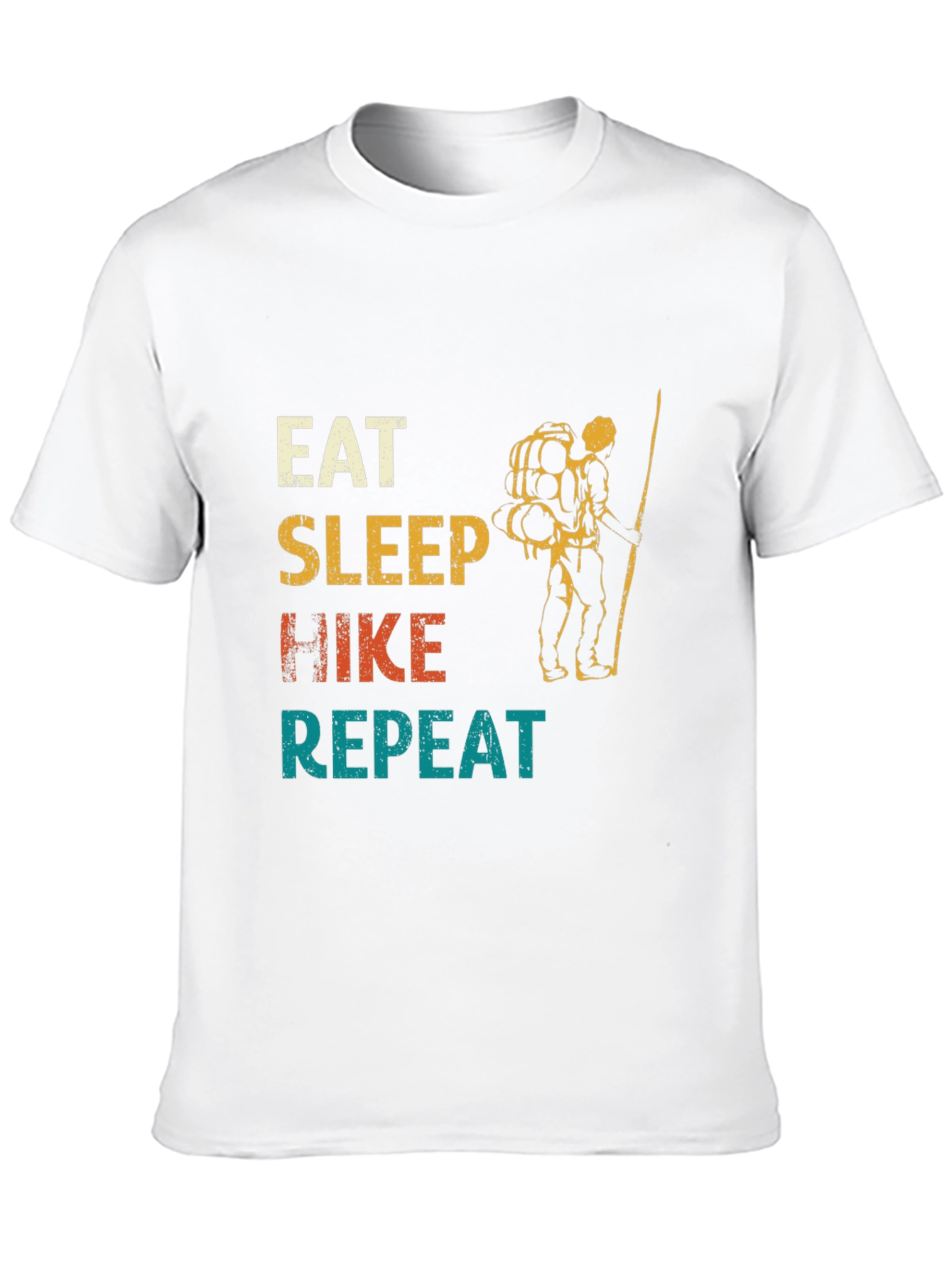 Black Eat Sleep Hike Repeat Graphic Tee view 10
