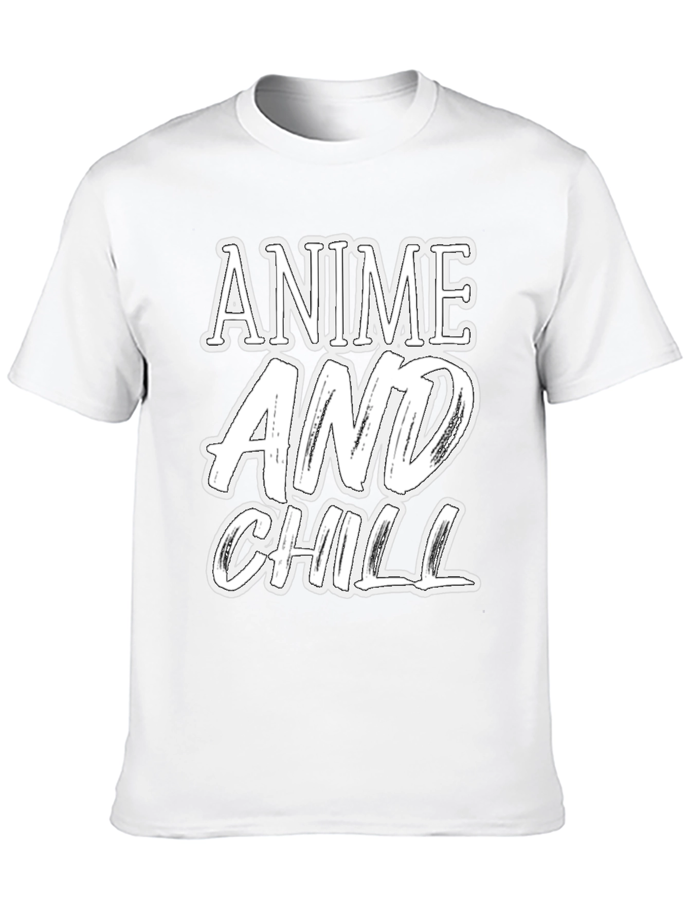 Black Anime and Chill Graphic T-Shirt view 10