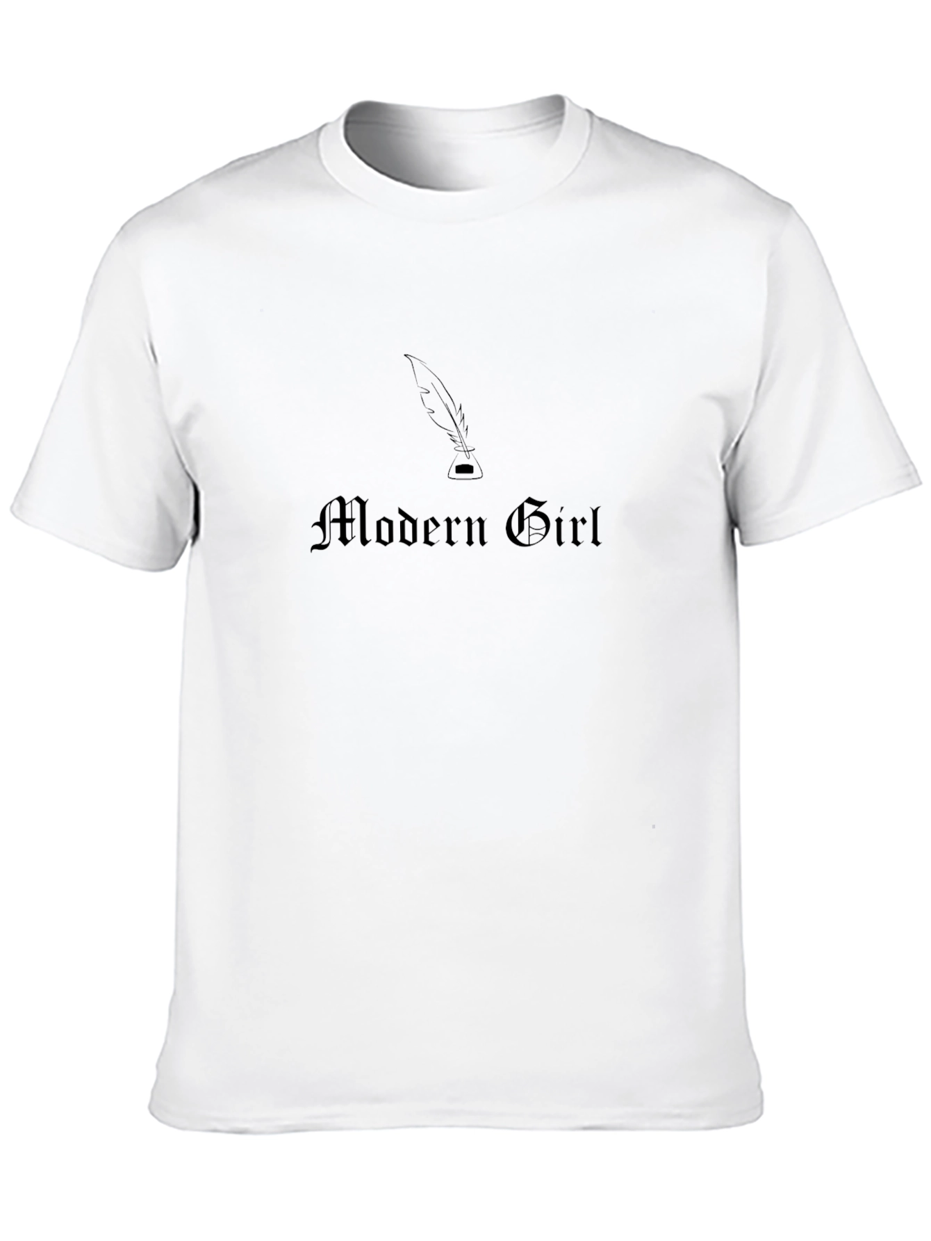 Black Modern Girl Black T-Shirt - Gothic Style view 10