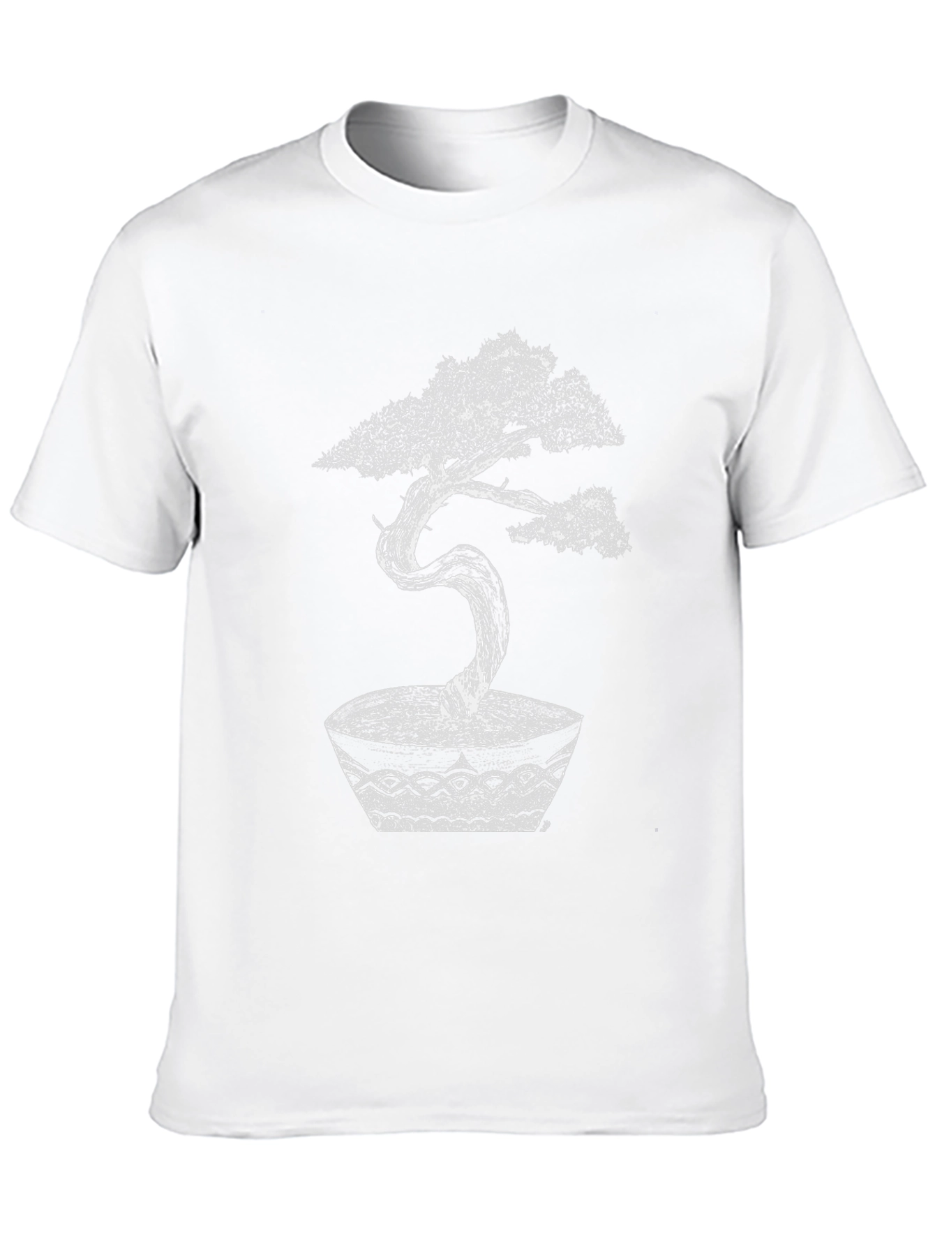 Black Bonsai Tree Graphic Tee - Artistic Black T-Shirt view 10