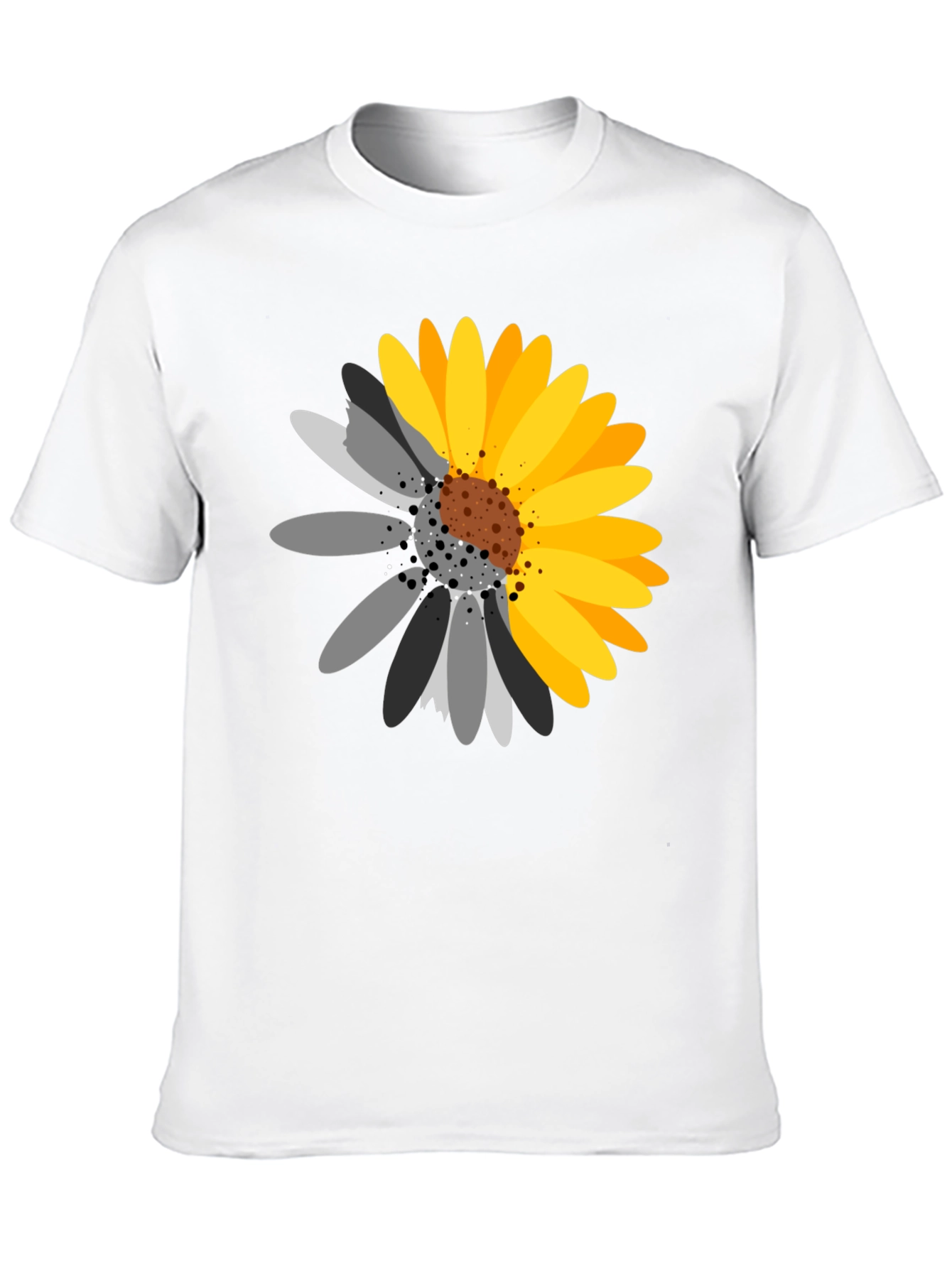 Black Black T-Shirt with Sunflower Graphic view 10