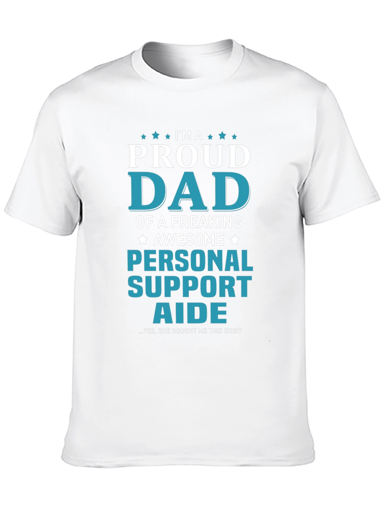 Black Proud Personal Support Aide Dad T-Shirt view 10