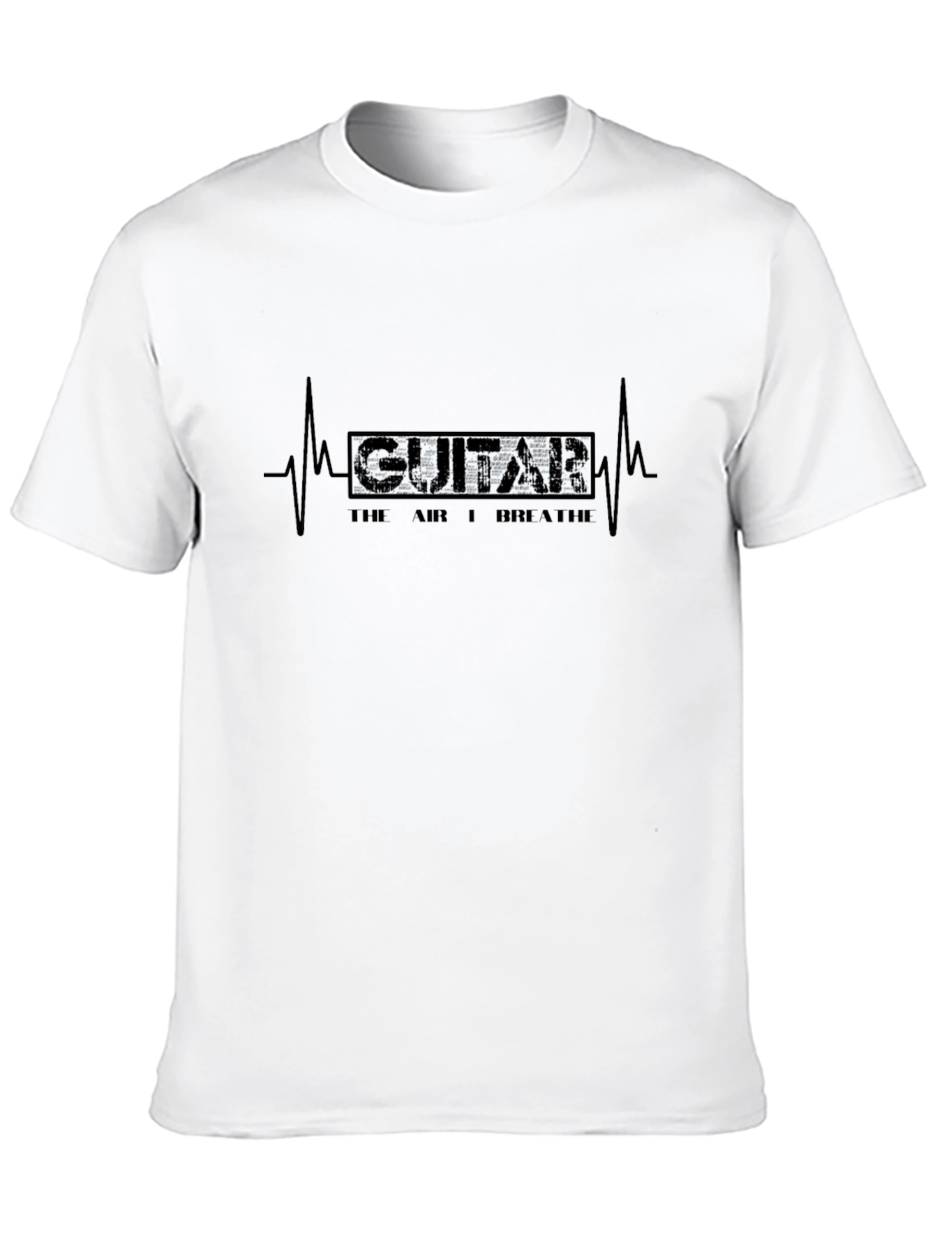 Black Guitar is the Air I Breathe Graphic T-Shirt view 10