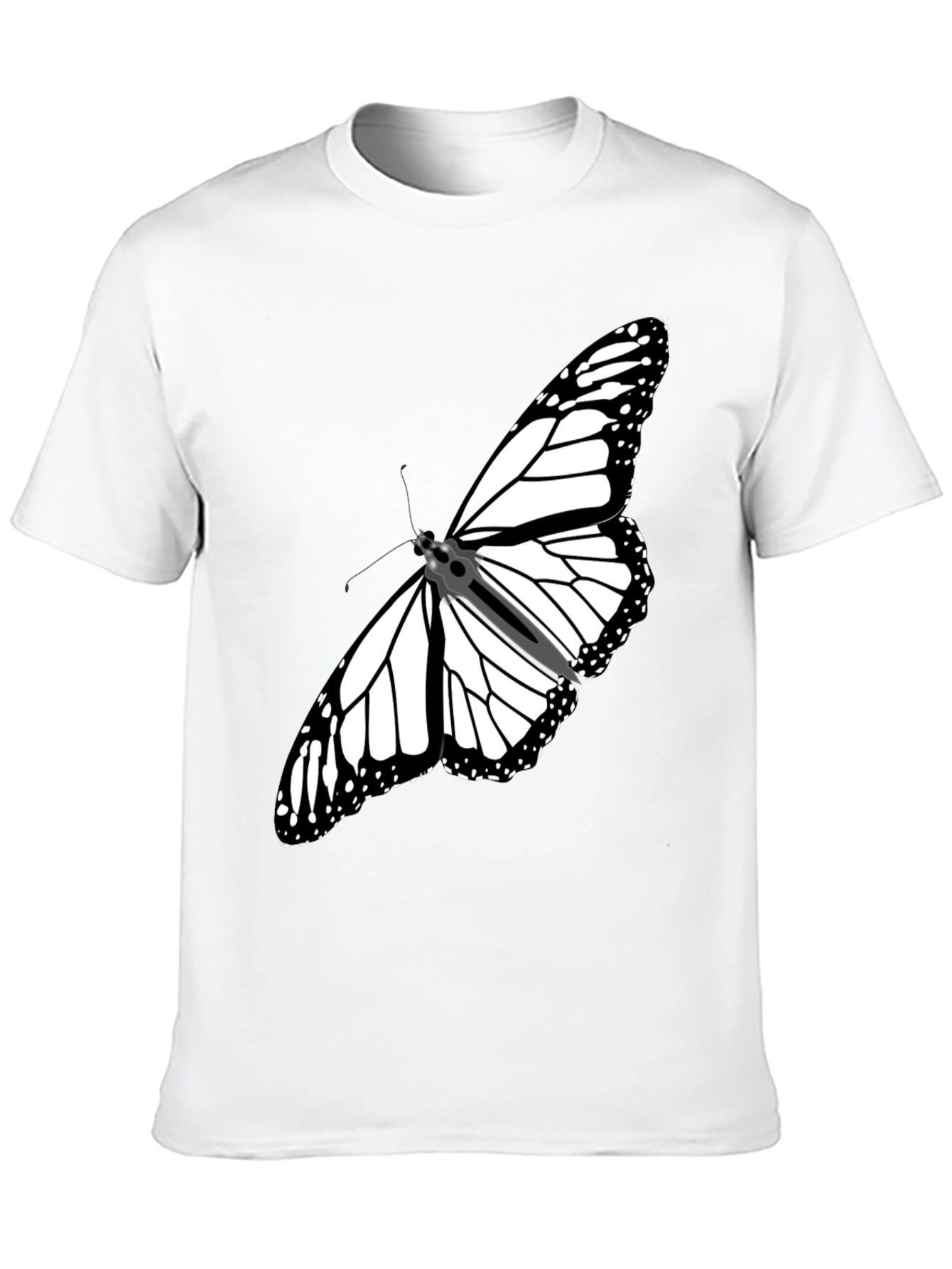 Black Butterfly Graphic Tee - Stylish Black Cotton T-Shirt view 10