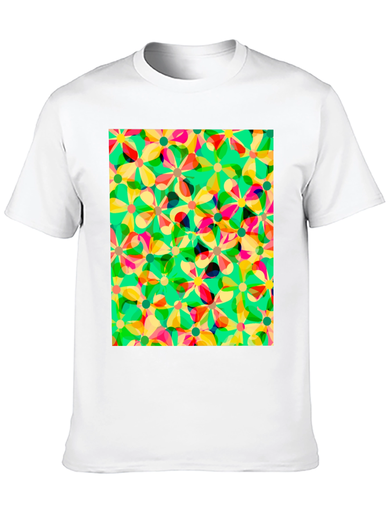 Black Floral Pattern Tee - Vibrant & Unique Design view 10
