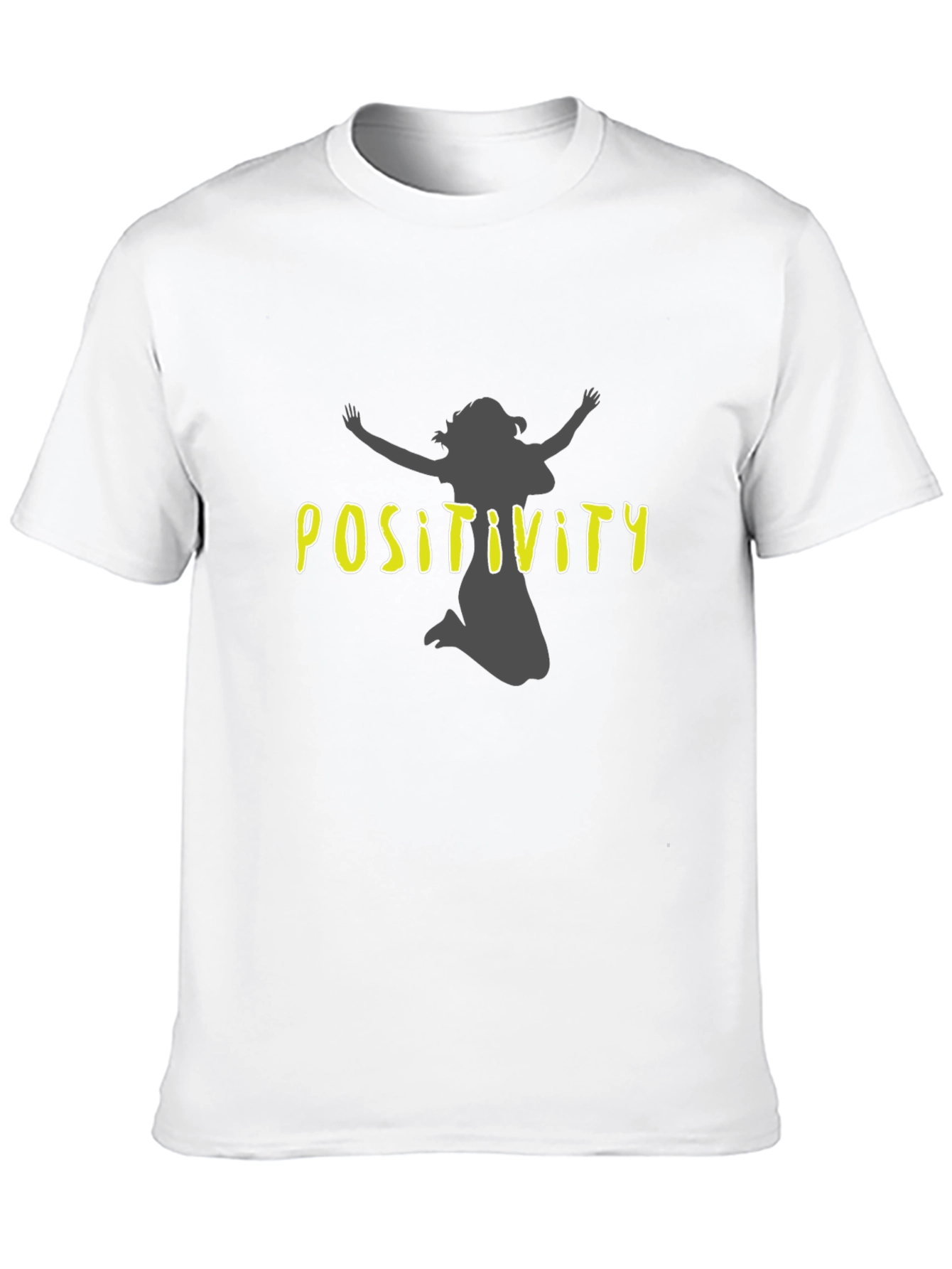 Black Positivity Graphic Tee - Unisex Black T-Shirt view 10