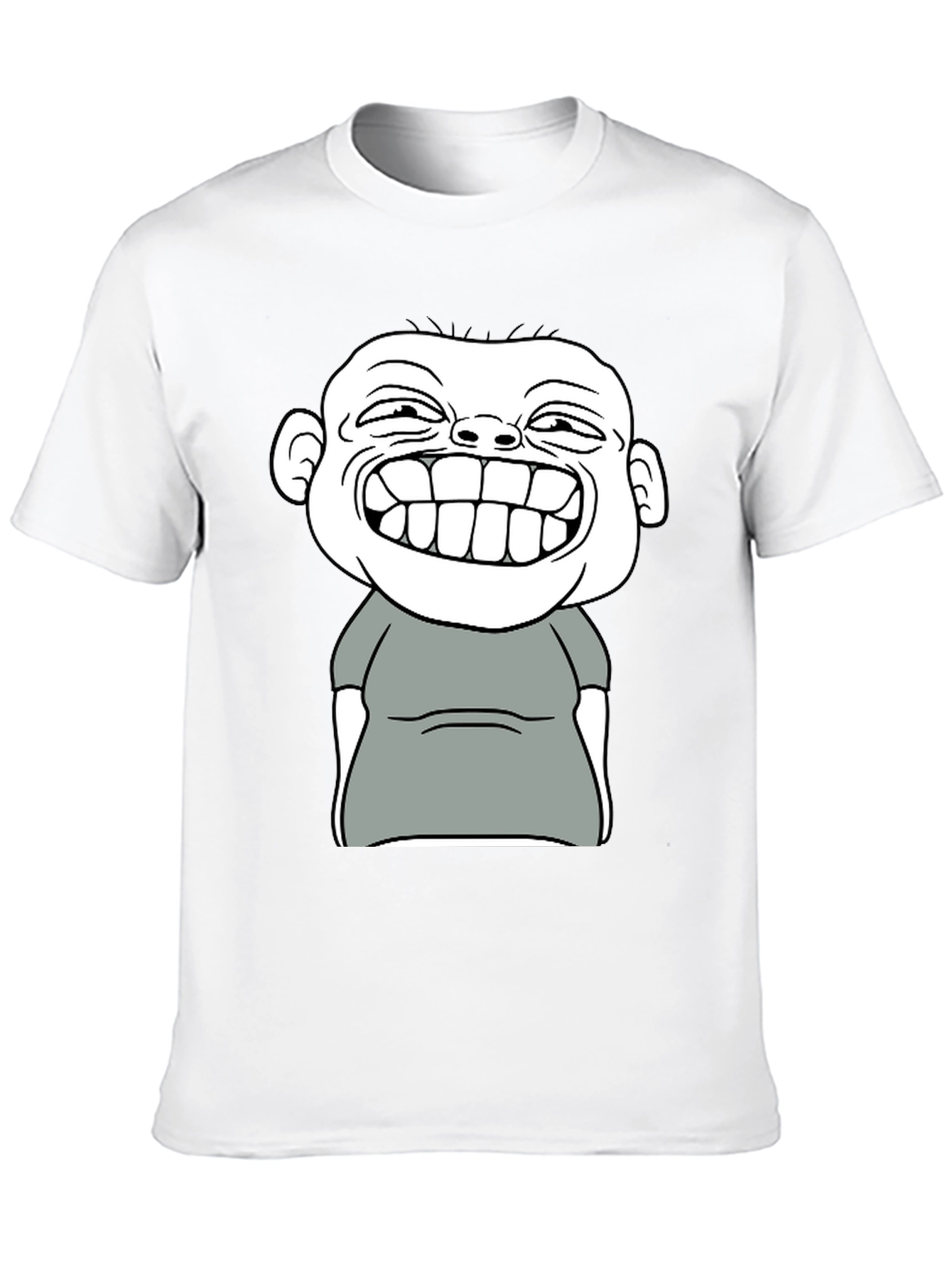 Black Funny Cartoon Graphic T-Shirt - Black Cotton Tee view 10