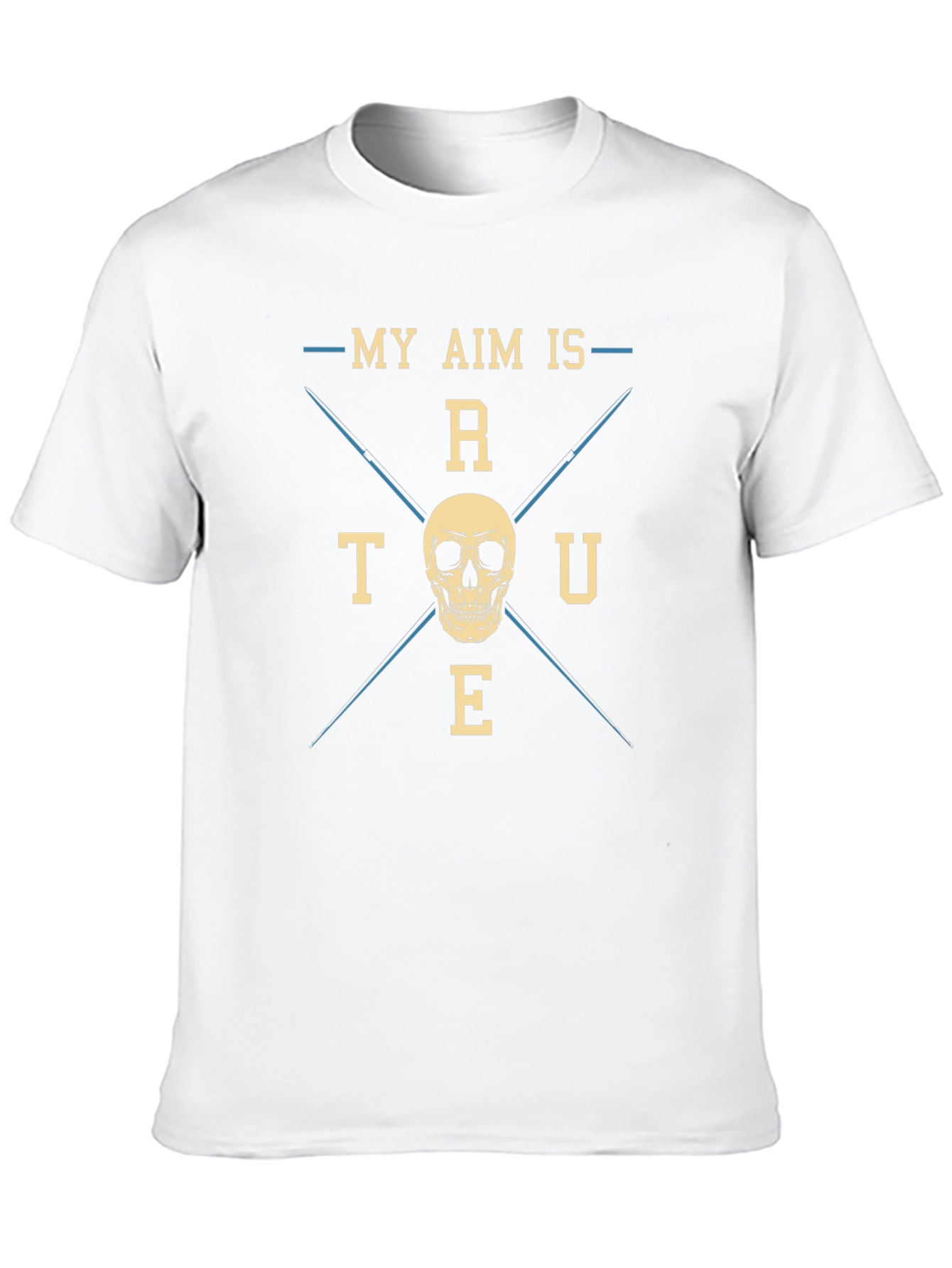 Black My Aim is True Skull Graphic Tee - Black view 10