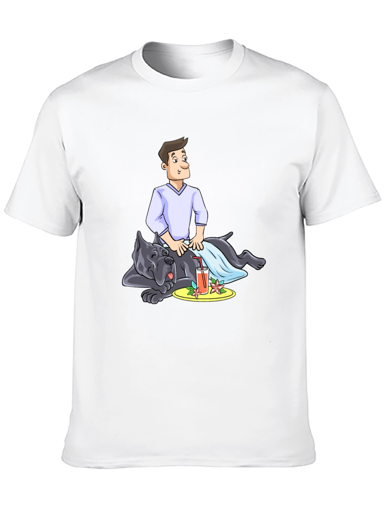 Black Relaxed Dog Massage T-Shirt view 10