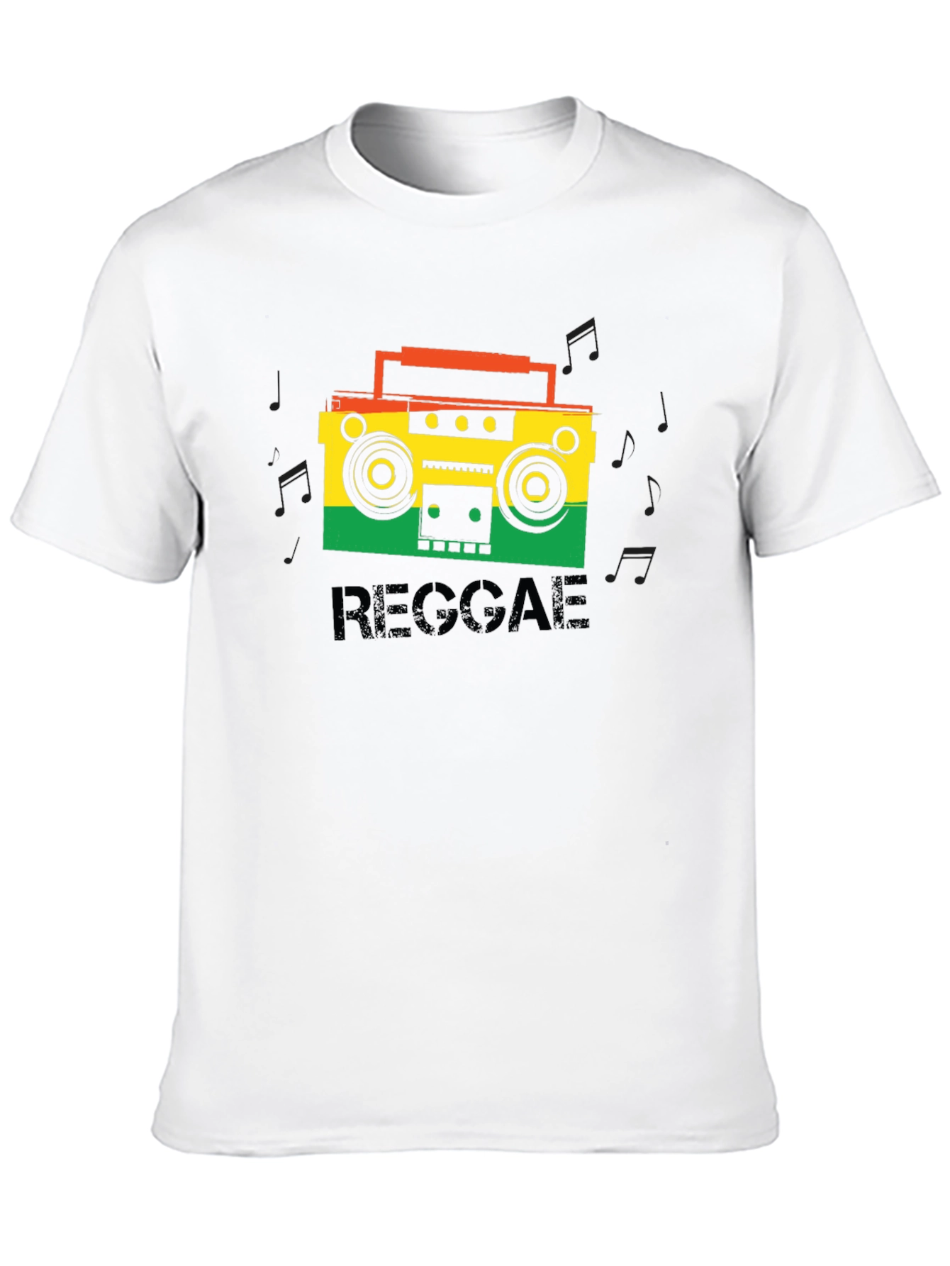 Black Reggae Boombox Graphic Tee view 10