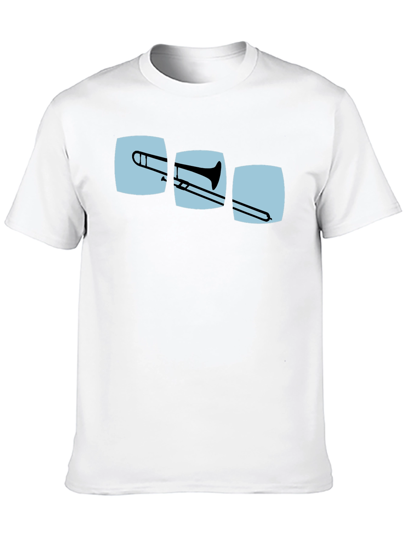 Black Trombone Graphic Print Black T-Shirt view 10