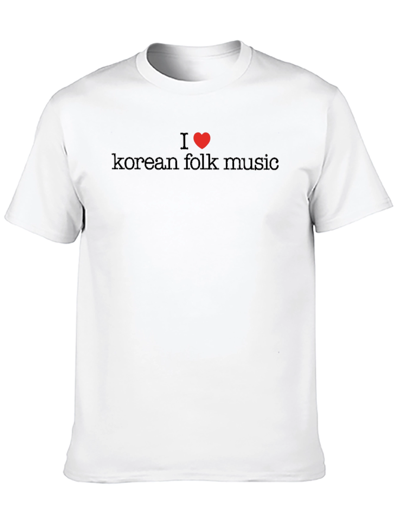 Black I Heart Korean Folk Music Tee - Stylish Comfort view 10