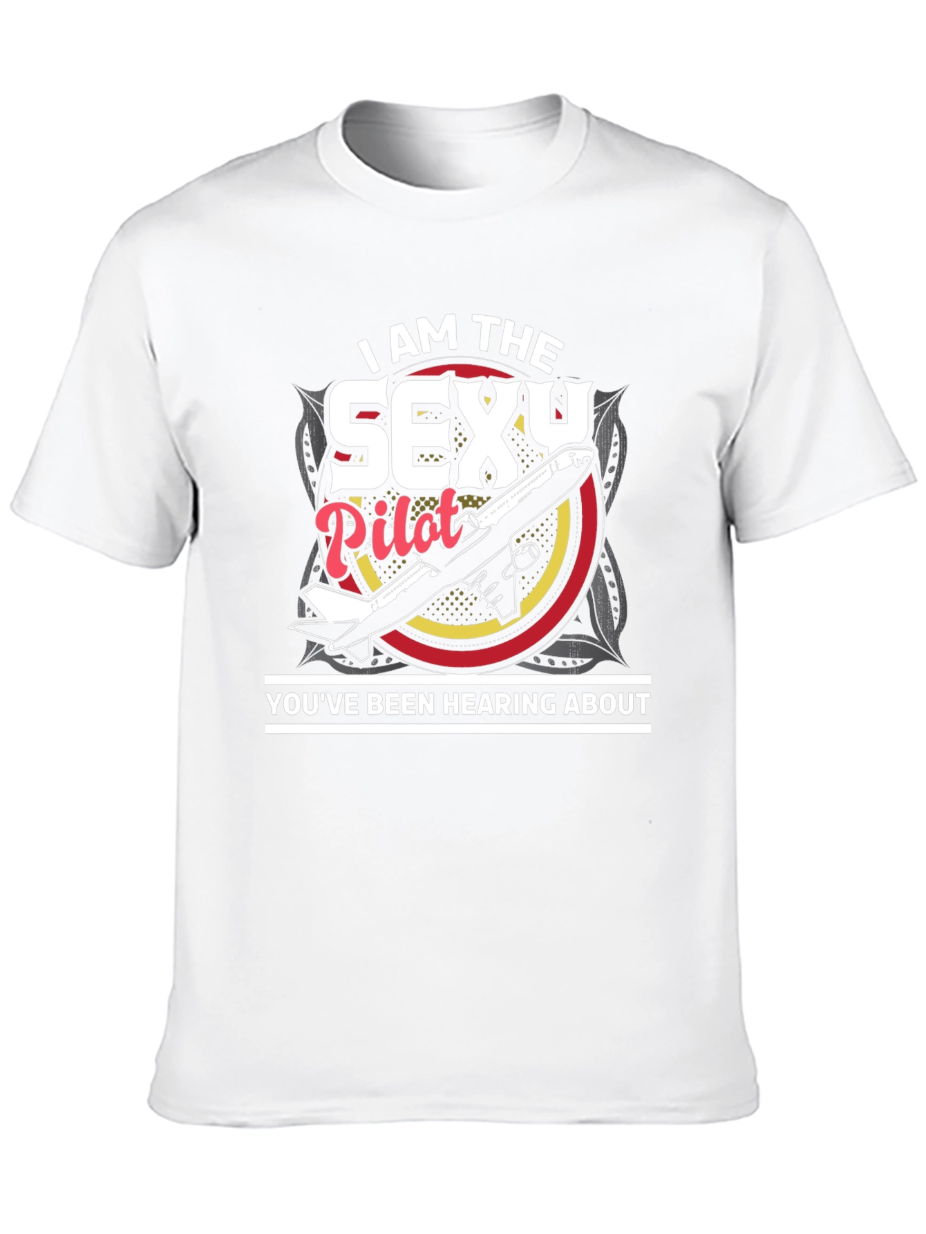 Black Sexy Pilot Graphic T-Shirt - Aviation Humor Tee view 10