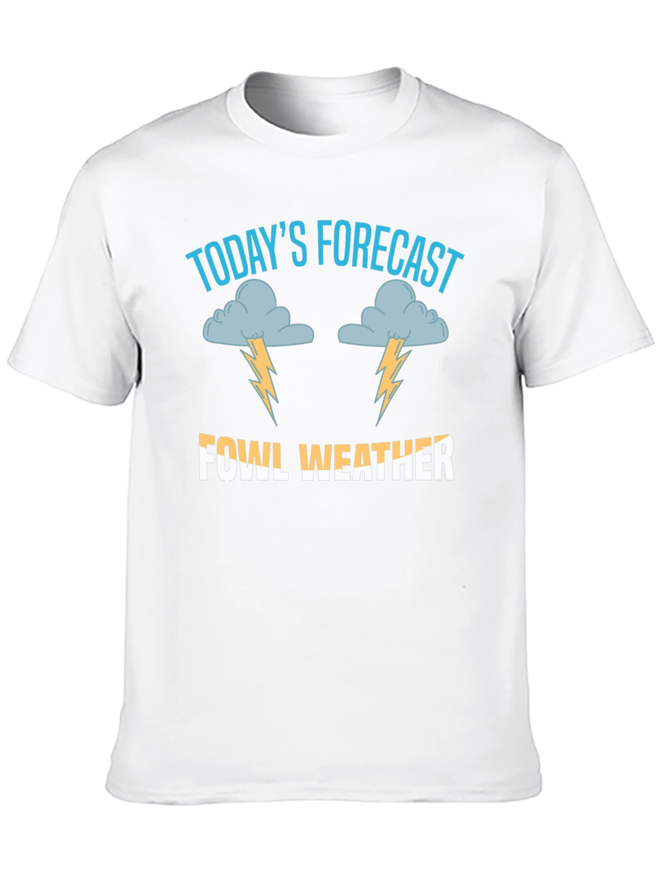 Black Fowl Weather T-Shirt - Funny Weather Forecast Tee view 10