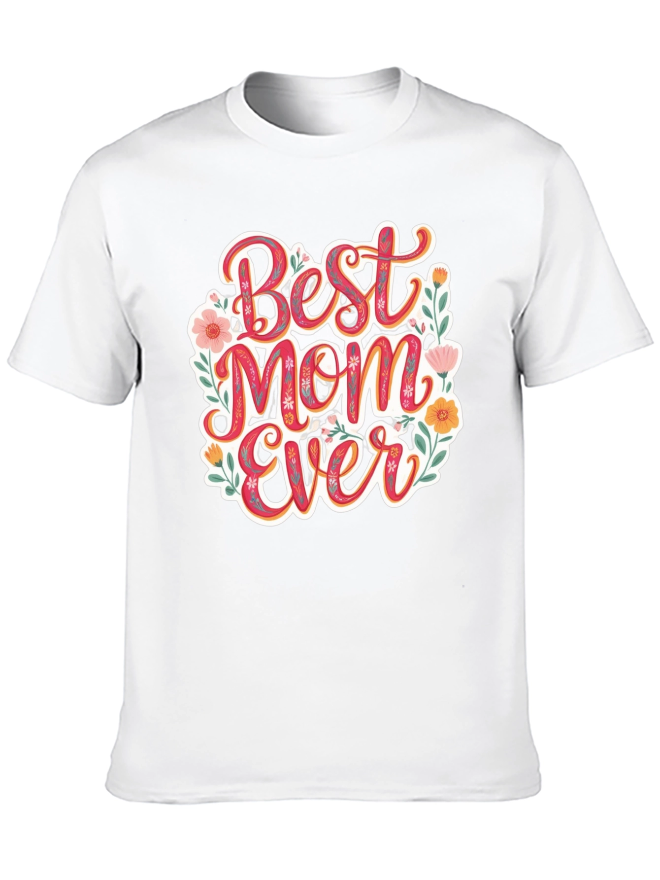 Black Best Mom Ever Floral T-Shirt view 10