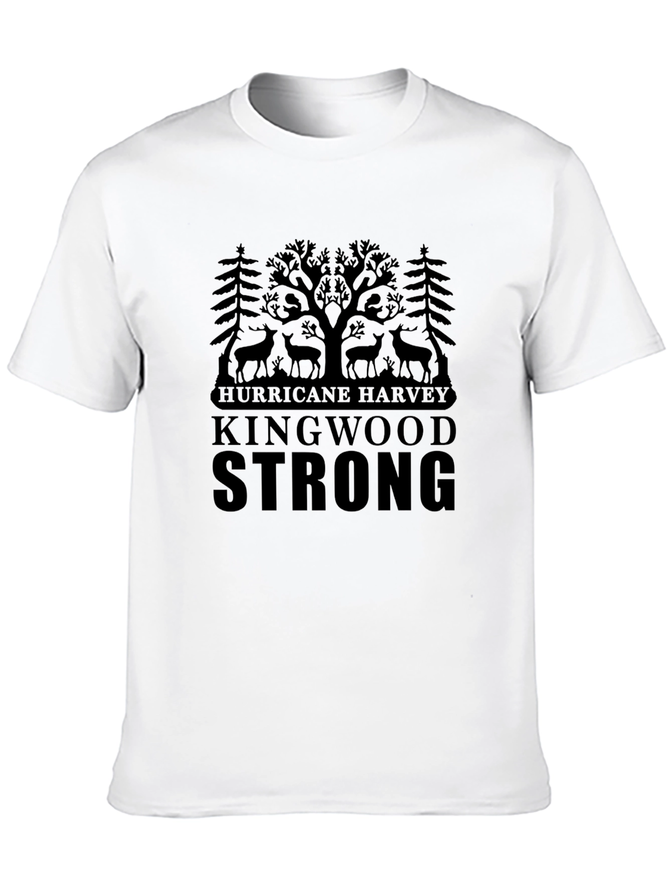 Kingwood Strong Hurricane Harvey Black T-Shirt - 10