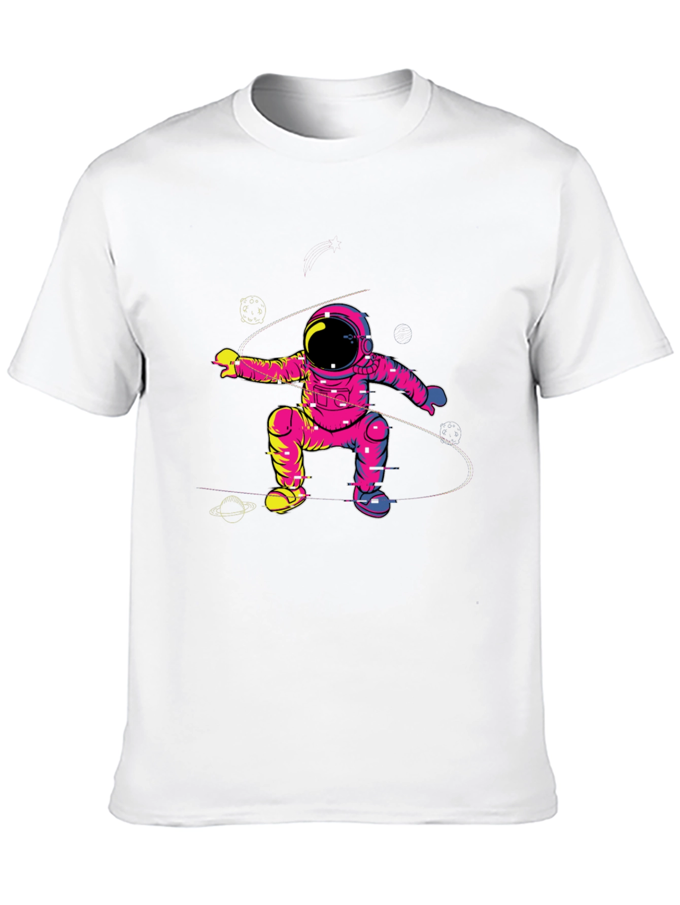 Black Astronaut Graphic Tee - Galaxy Explorer T-Shirt view 10