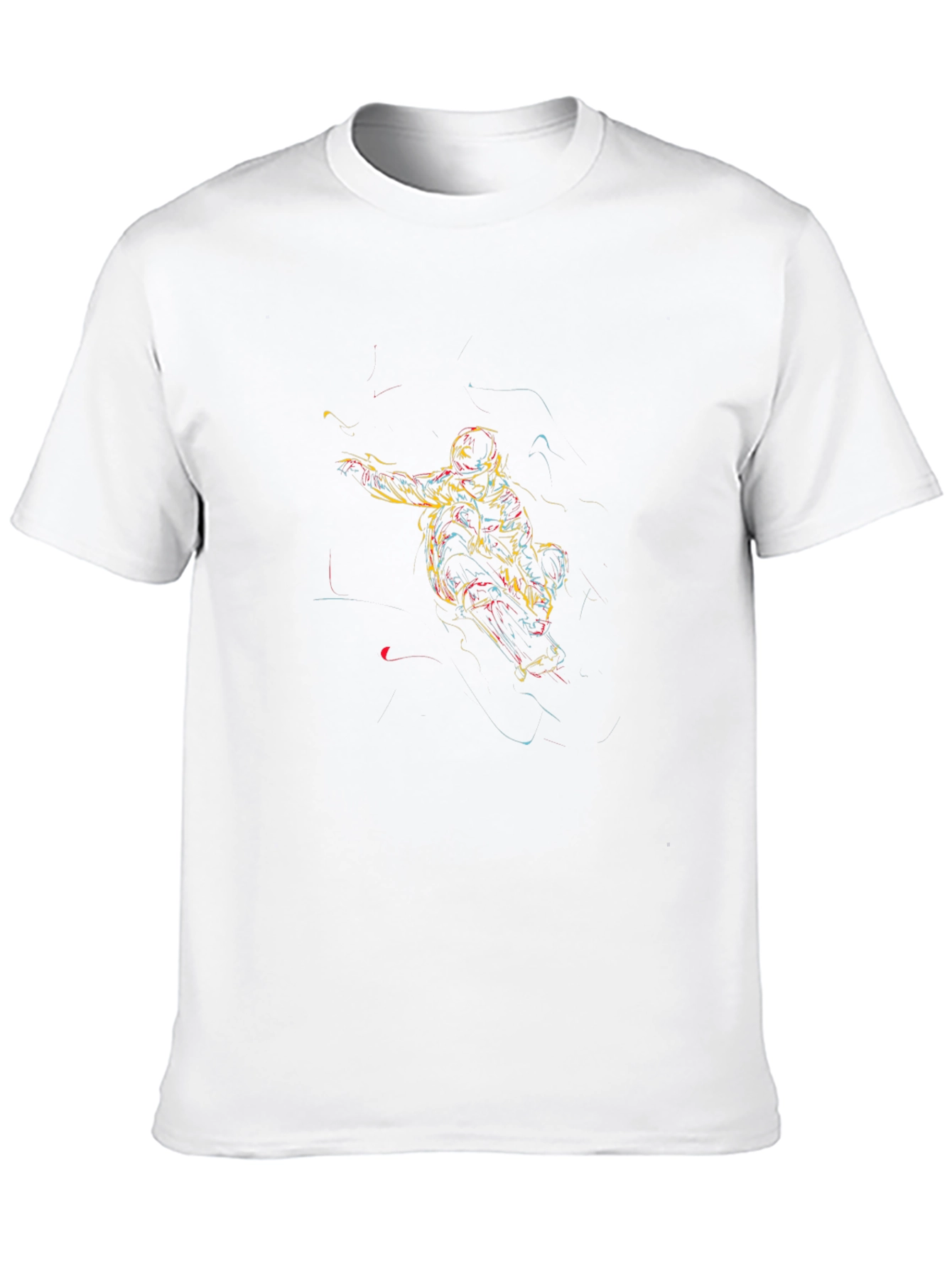 Black Abstract Athlete Graphic Tee - Black T-Shirt view 10