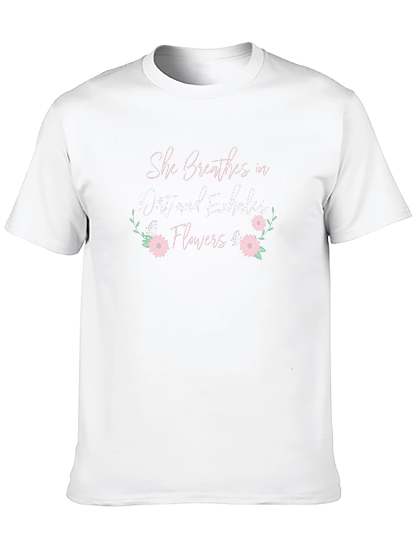 Black She Breathes Dirt Flowers T-Shirt view 10