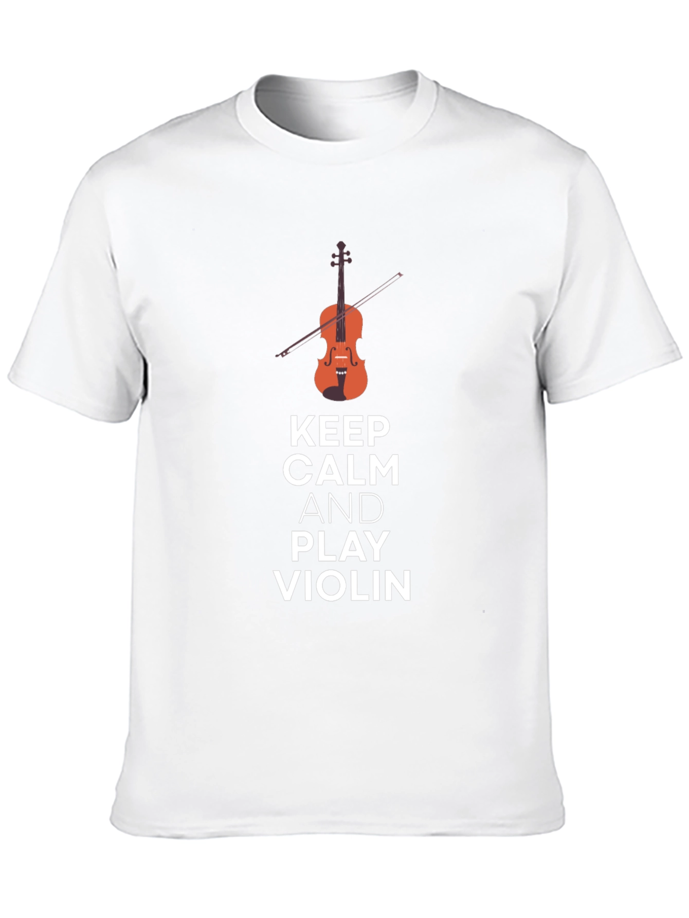 Black Keep Calm and Play Violin Graphic Tee - Black view 10