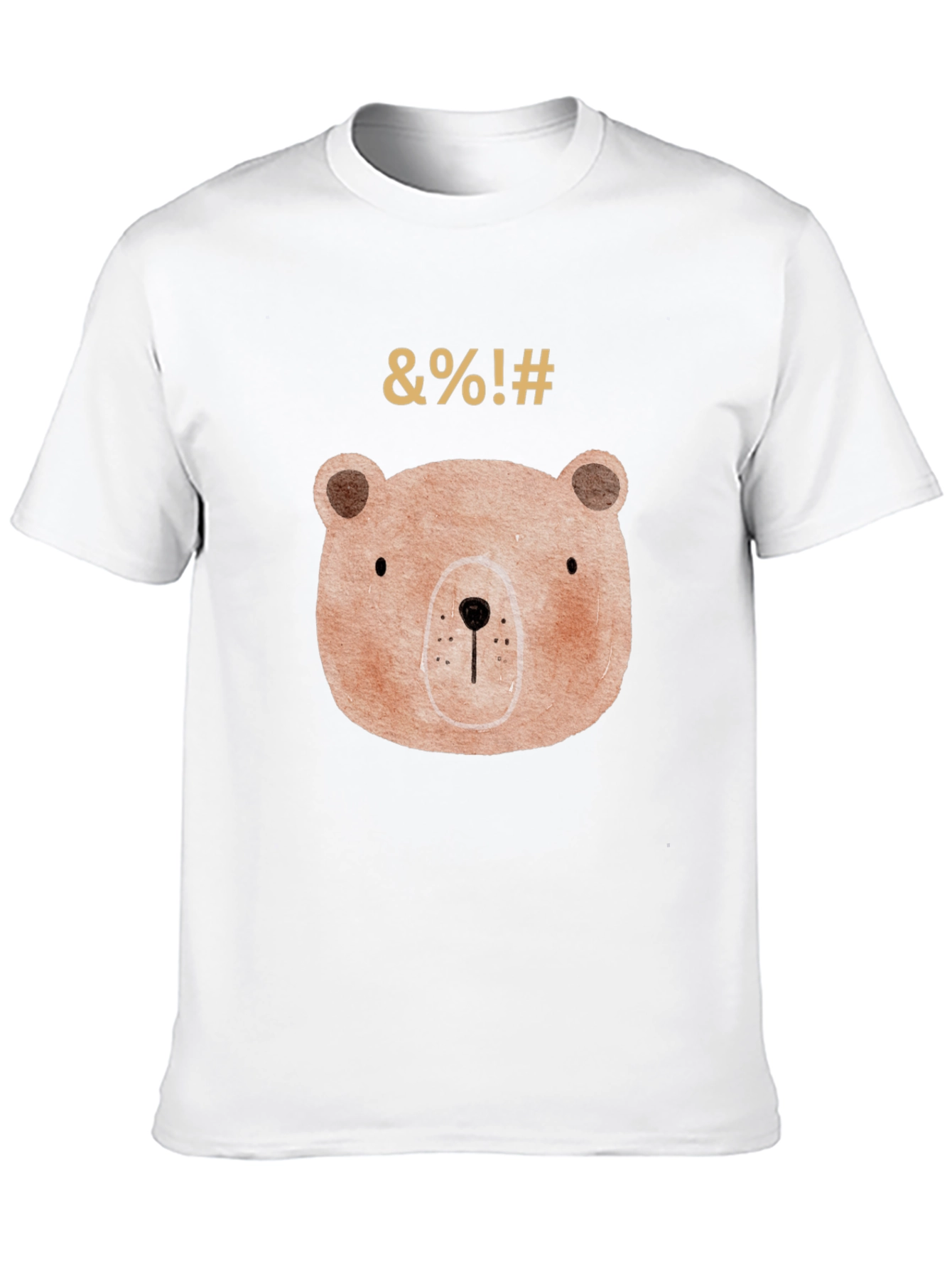 Black Funny Bear Graphic Black T-Shirt view 10