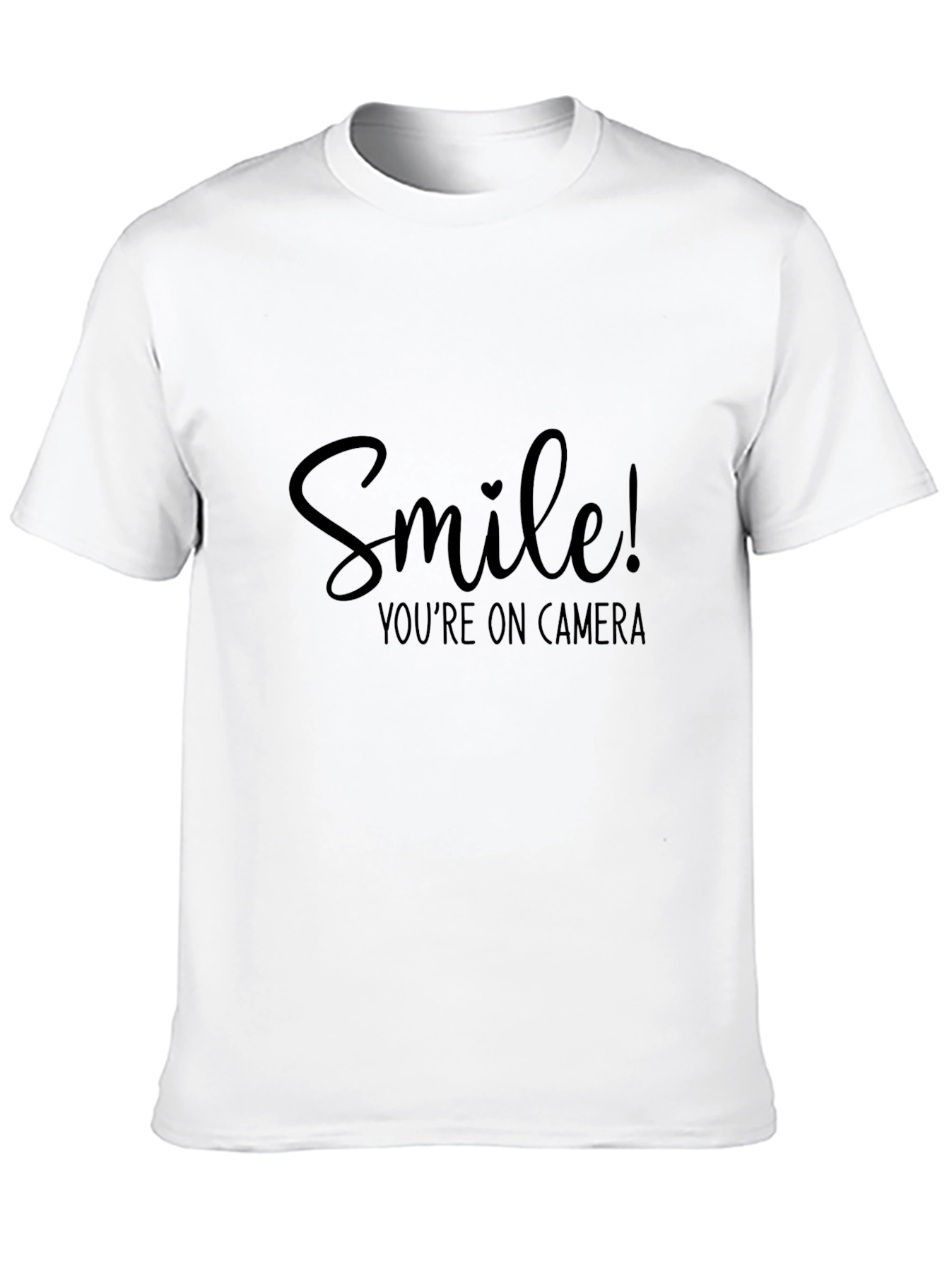 Black Smile You're On Camera Black T-Shirt view 10