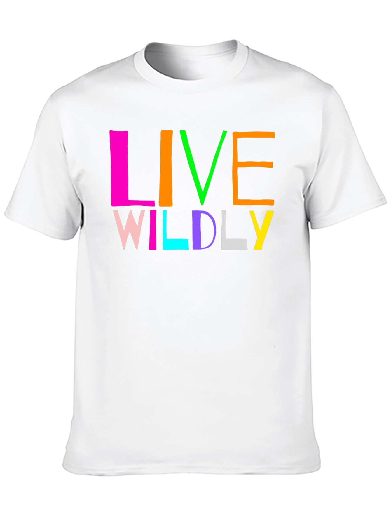 Black Live Wildly Graphic Tee - Colorful Design view 10