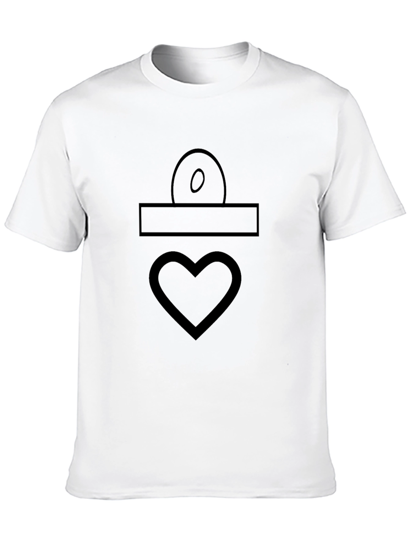 Black Heart Symbol Graphic Black T-Shirt view 10