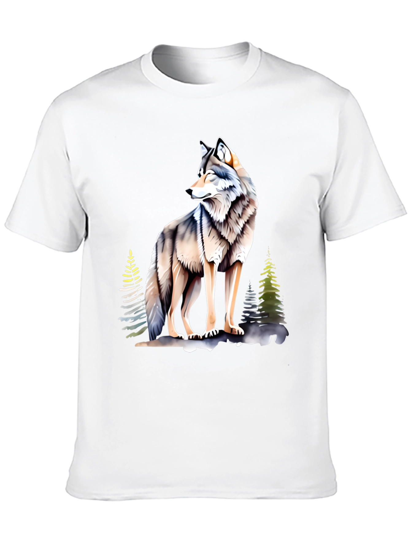 Black Wolf Graphic Tee - Cool Nature Design view 10