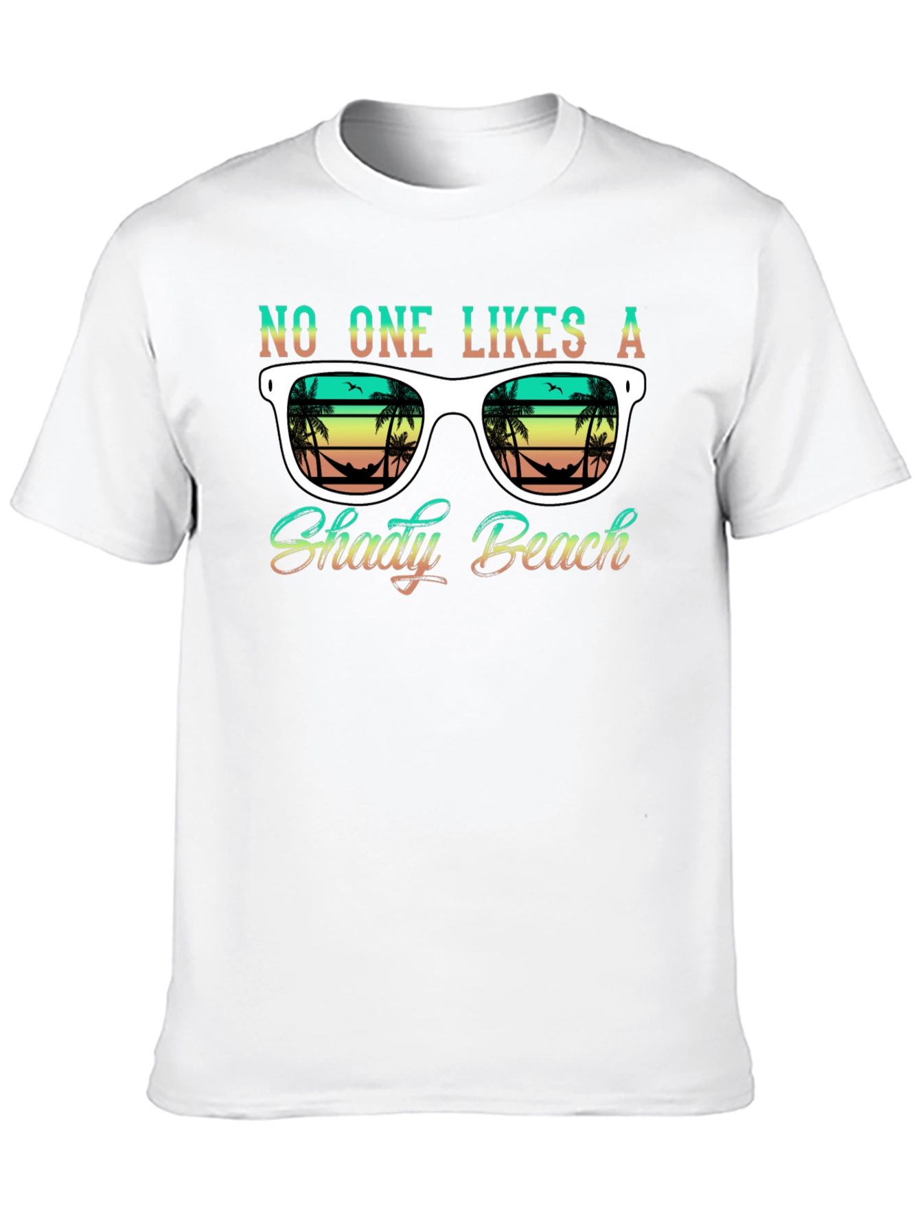 Black Shady Beach Sunglasses Graphic T-Shirt view 10