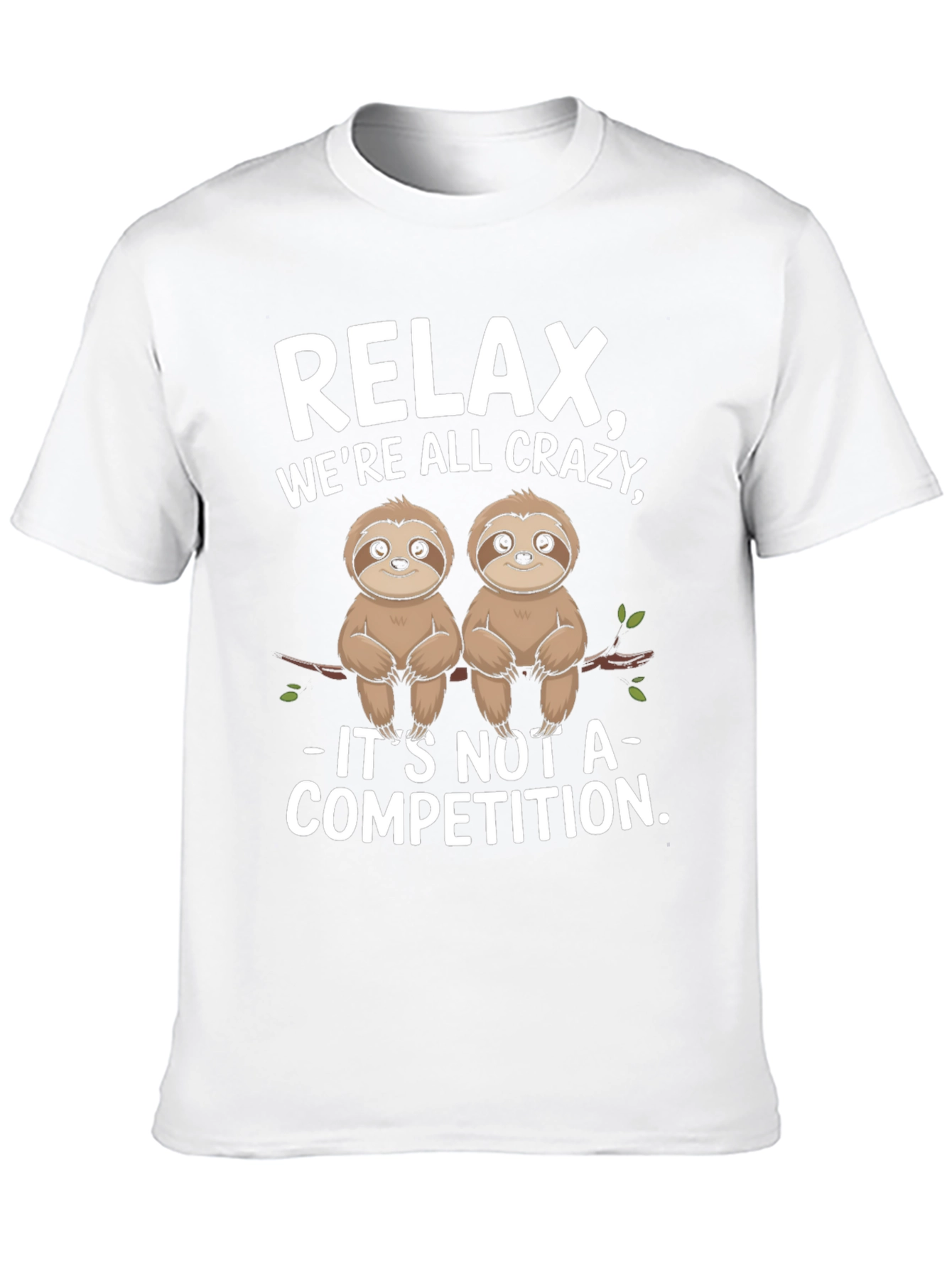 Black Relax Sloth Graphic Tee - Funny Sarcastic T-Shirt view 10