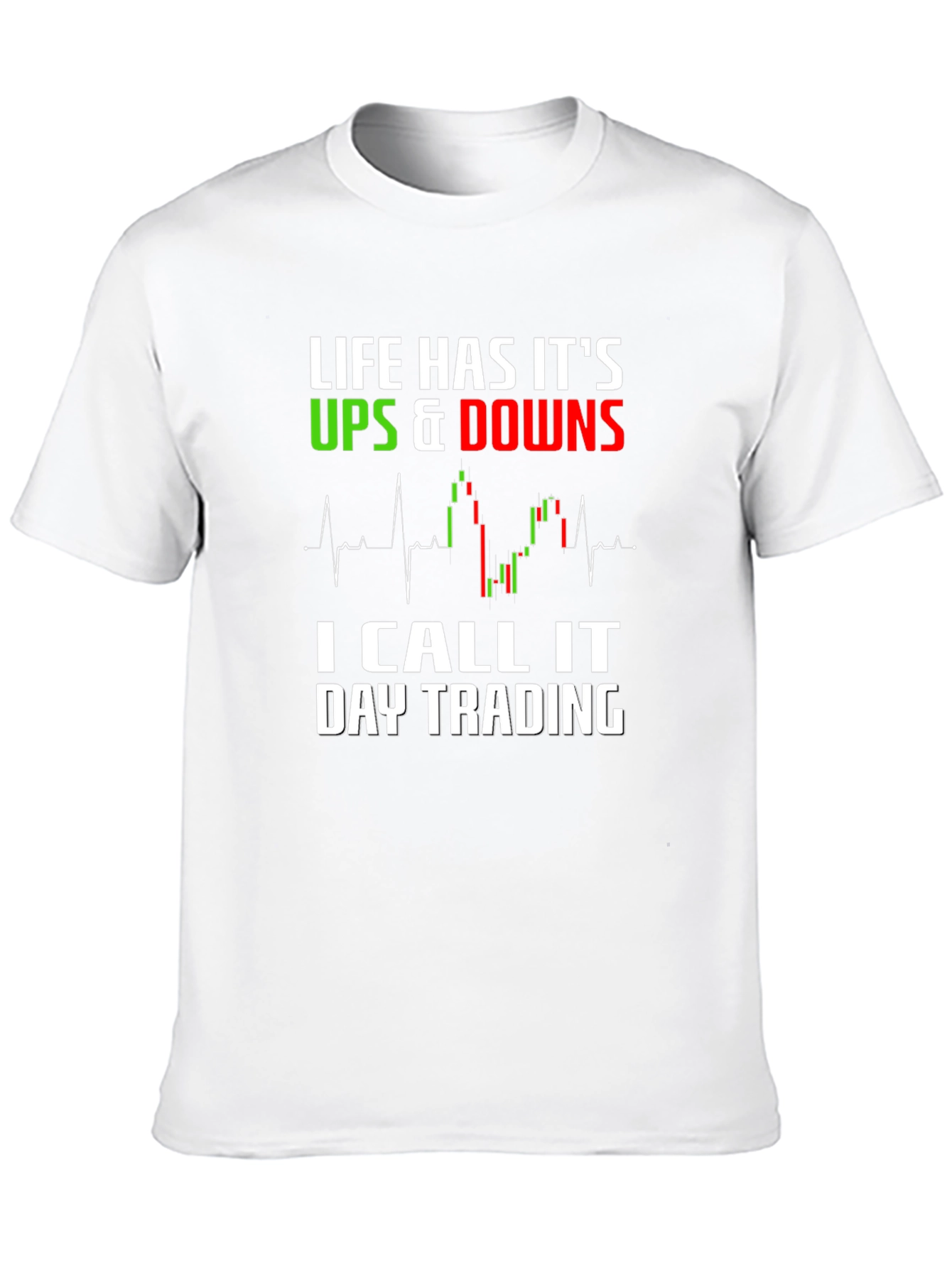 Black Day Trading T-Shirt - Life's Ups and Downs Tee view 10