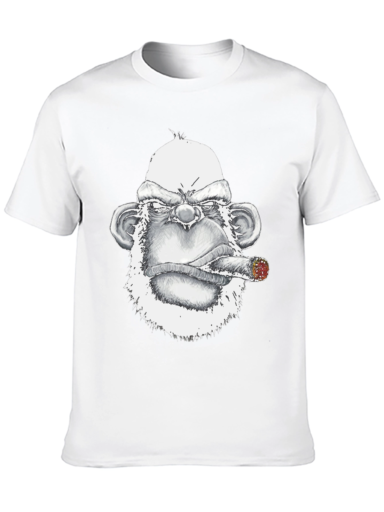 Black Grumpy Gorilla Tee: Bold Graphic Print view 10