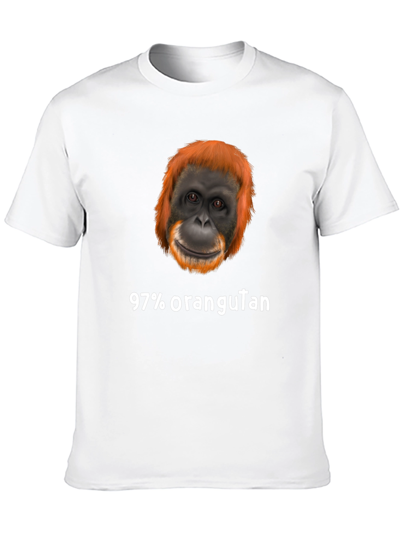 Funny 97% Orangutan Graphic Print T-Shirt - 10