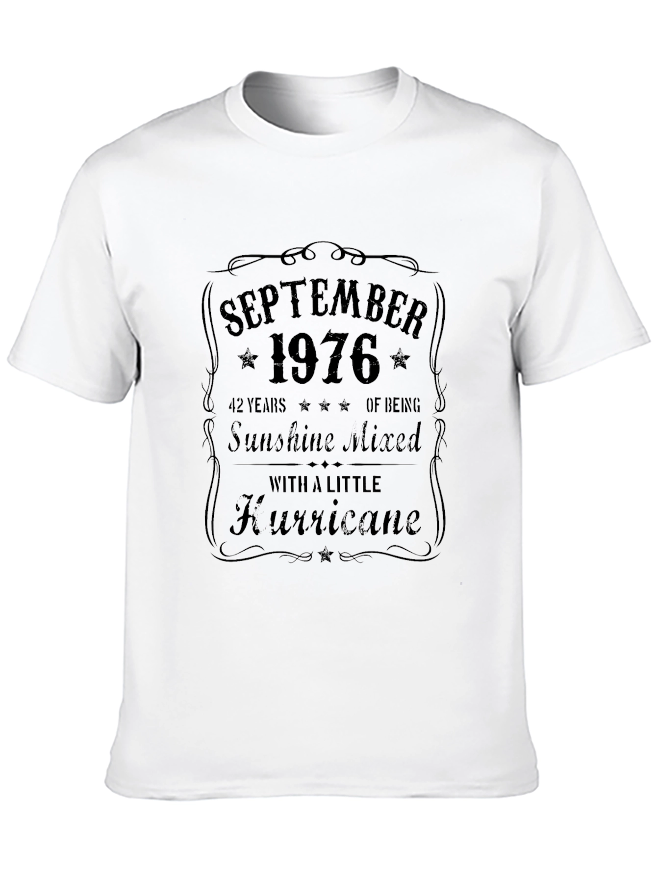 Black September 1976 Birthday T-Shirt view 10