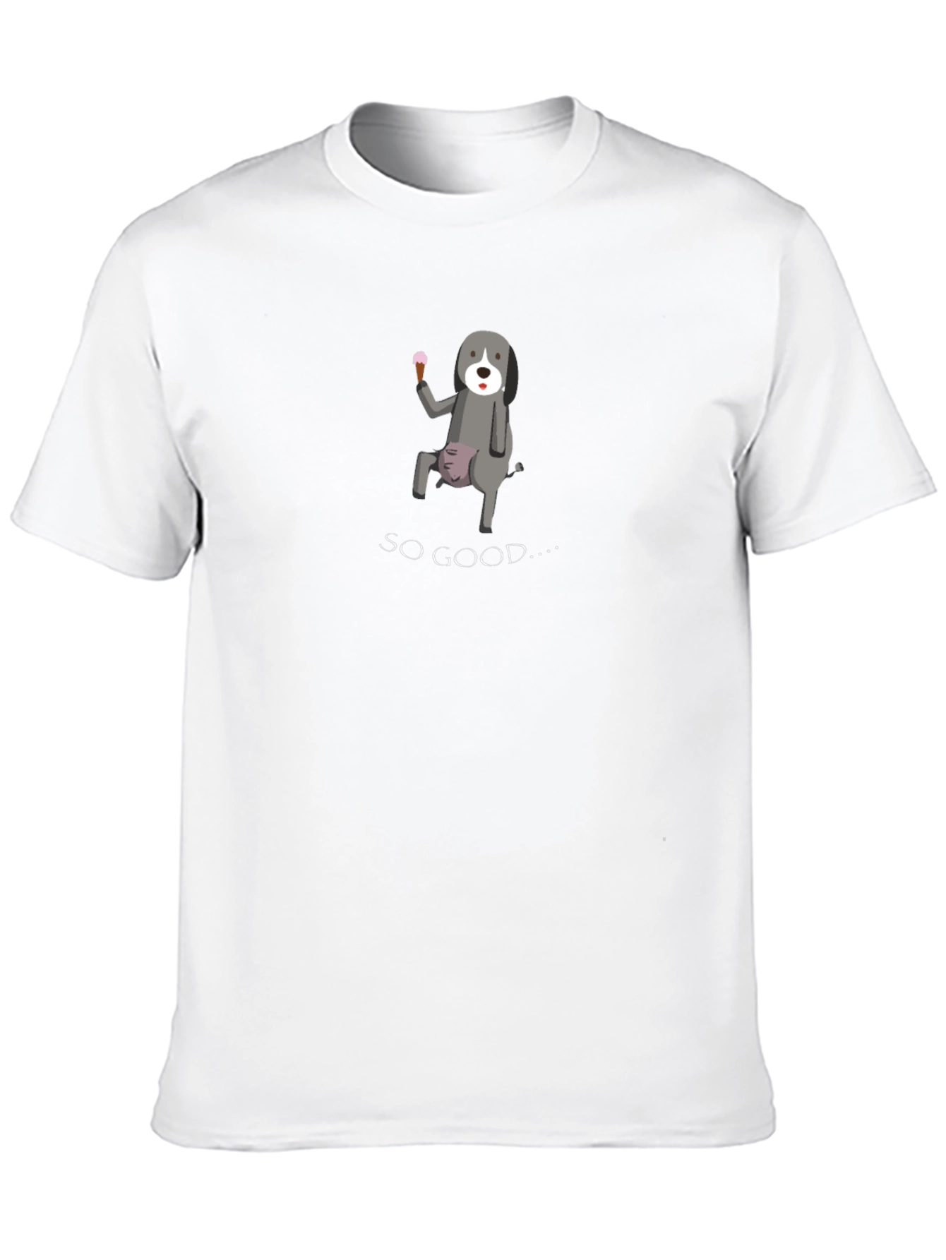 Black Funny Dog Ice Cream Graphic Tee view 10
