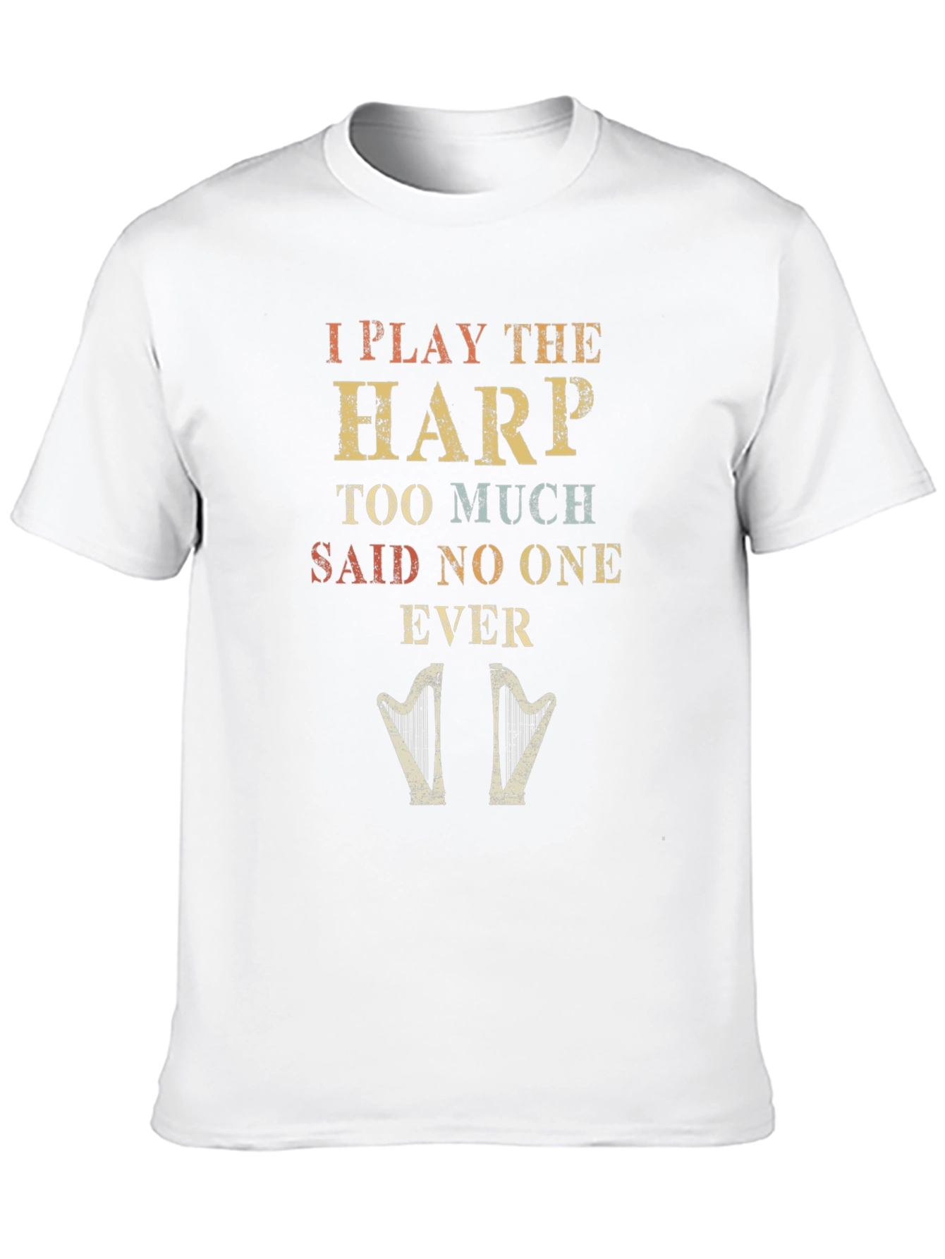 Black I Play The Harp T-Shirt view 10