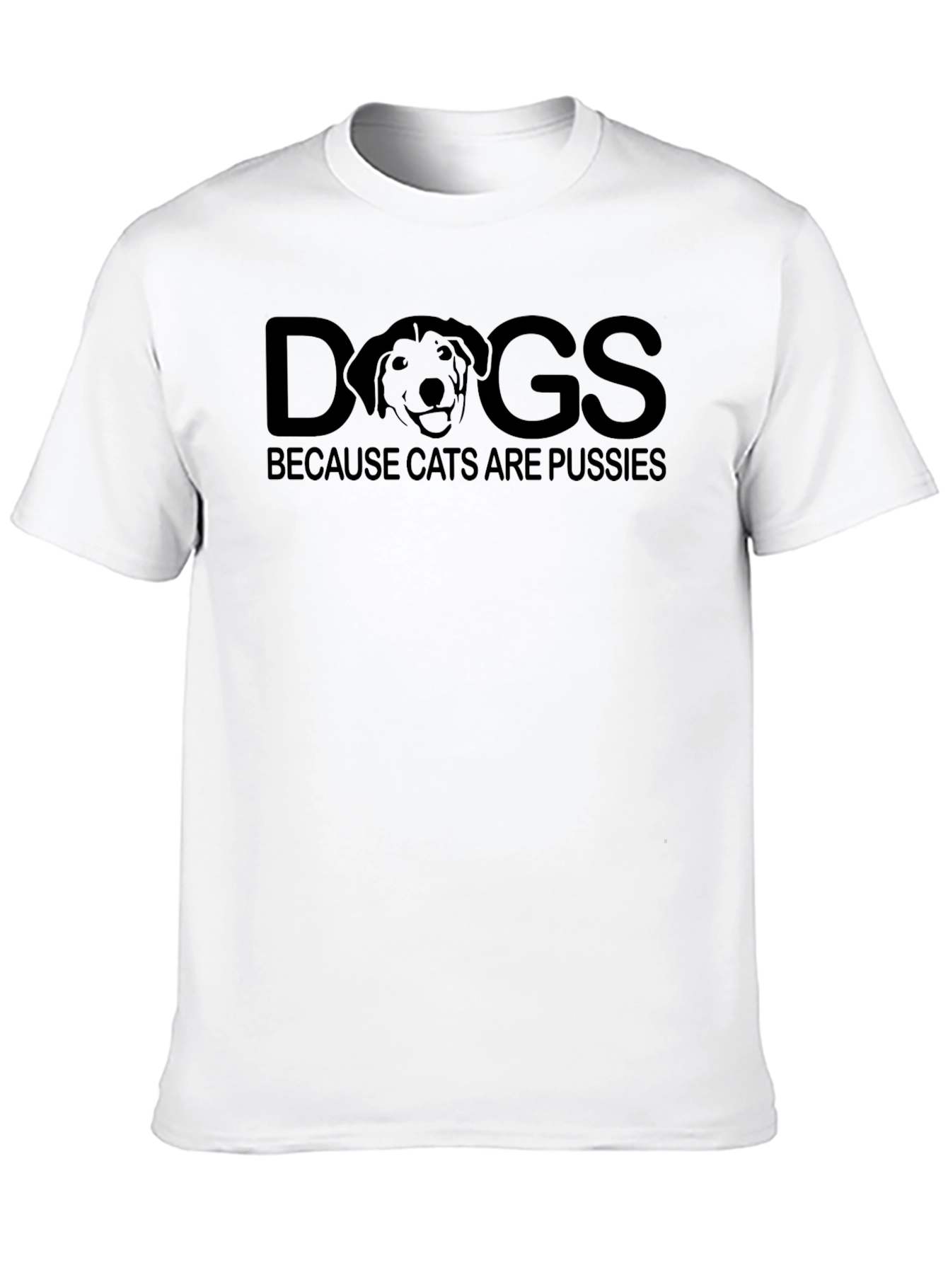 Black Funny Dogs Over Cats Graphic Tee - Black view 10