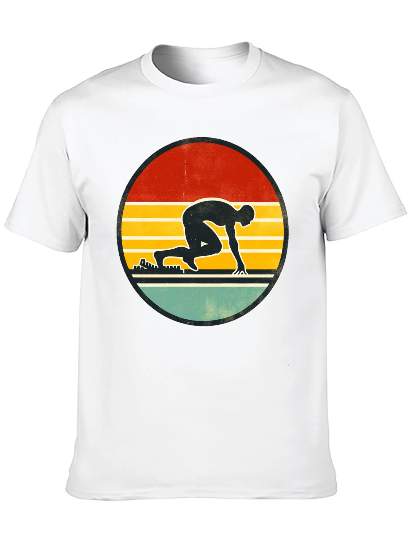 Black Retro Runner Graphic T-Shirt view 10