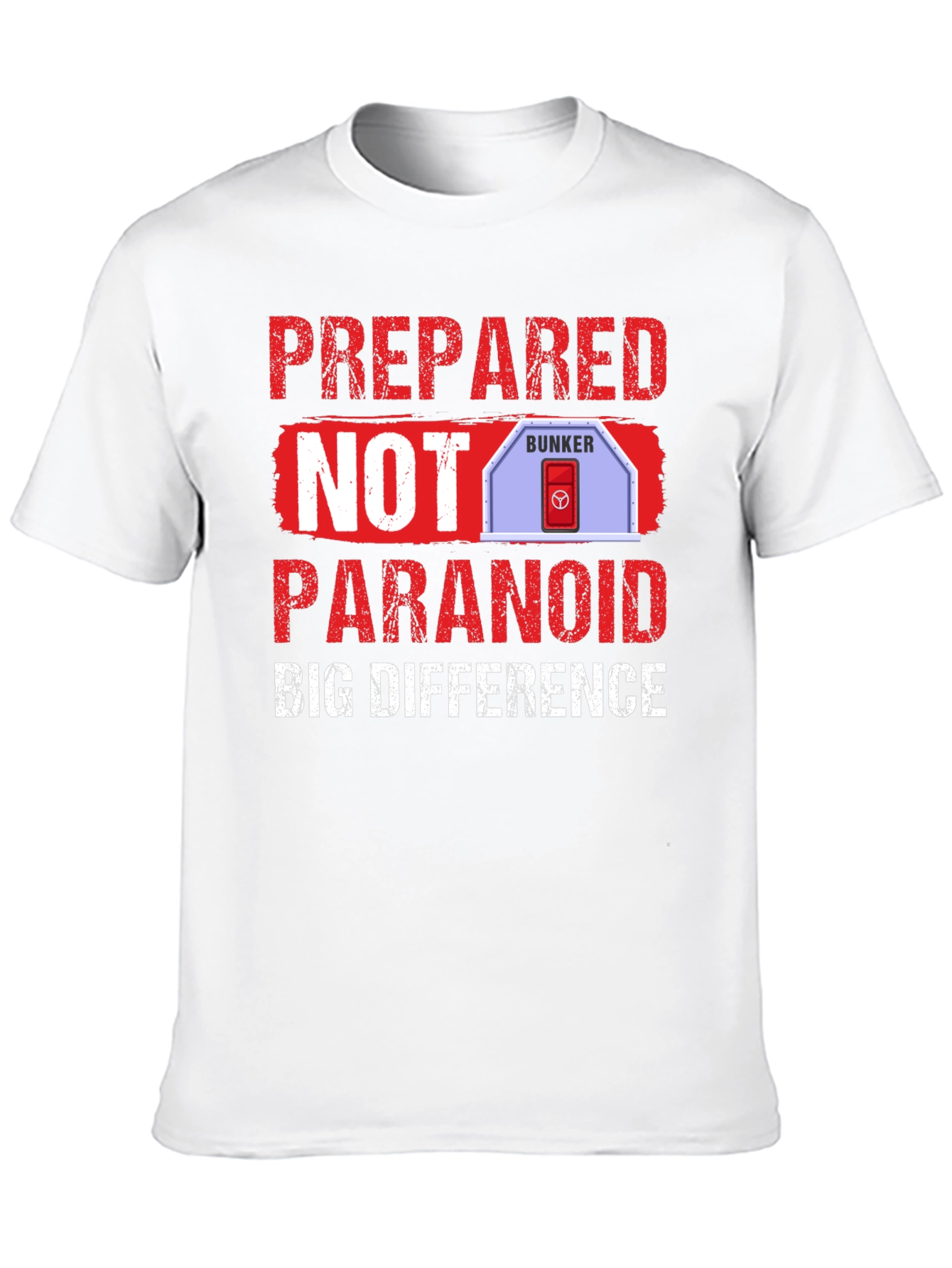 Black Prepared Not Paranoid Bunker T-Shirt view 10